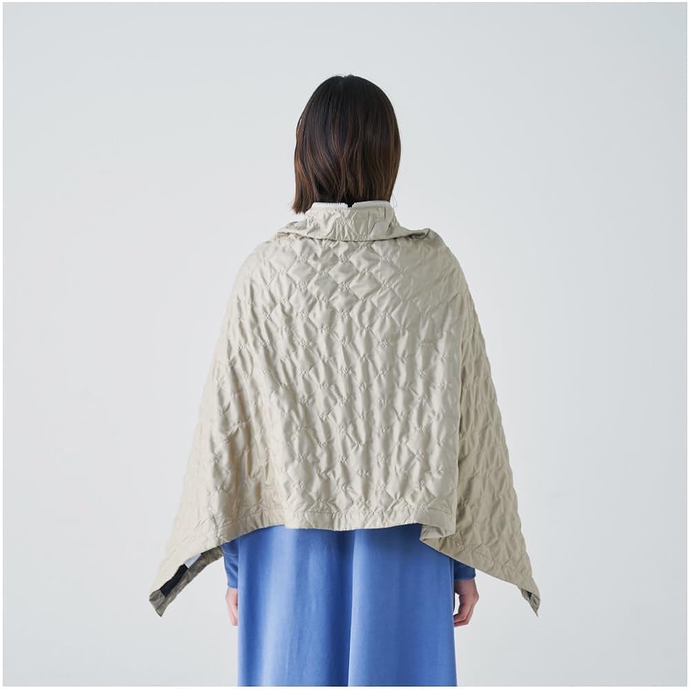 [Mizuno] Breath Thermo Blanket Cape, Cold Protection, Moisture Absorption, Heat Repellent, Water Repellent, Outdoor, B2JYA701, Women's, Mocha Beige, Free