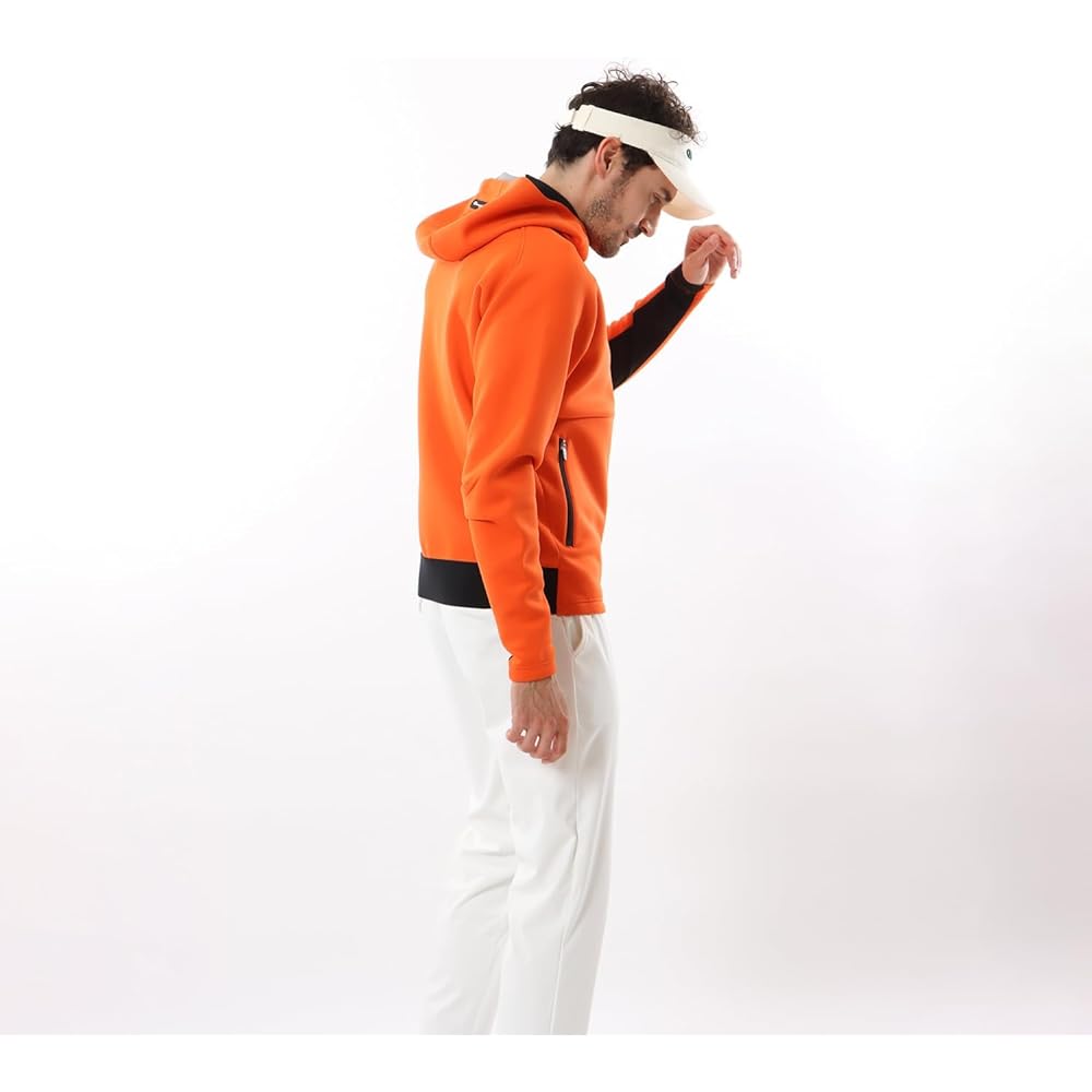 [Champion] Parka Long Sleeve WRAP-AIR Water Repellent One Point Logo Techweave(R) 3LS Zip Hooded Sweatshirt Men's Golf C3-ZG102