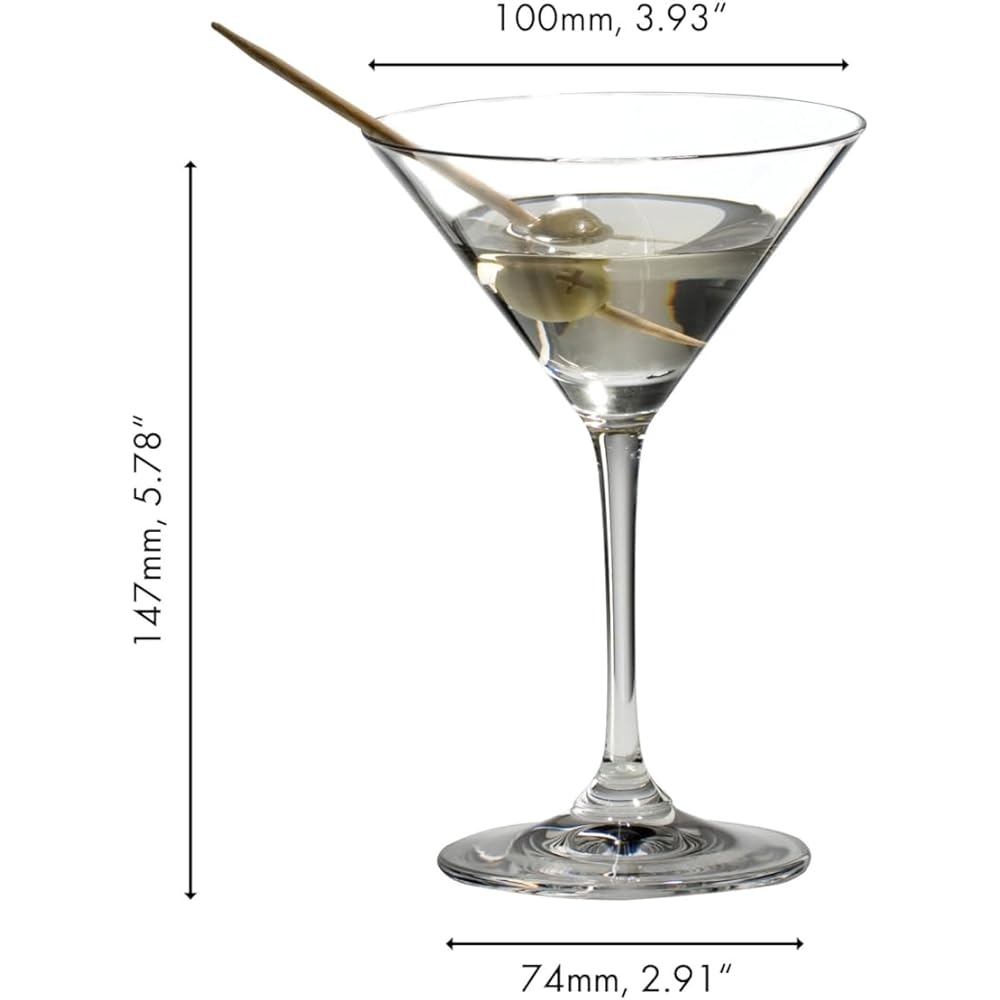 Riedel [Genuine Product] RIEDEL Riedel Crystal Cocktail Glass Pair Set Vinom Martini 130ml 6416/77