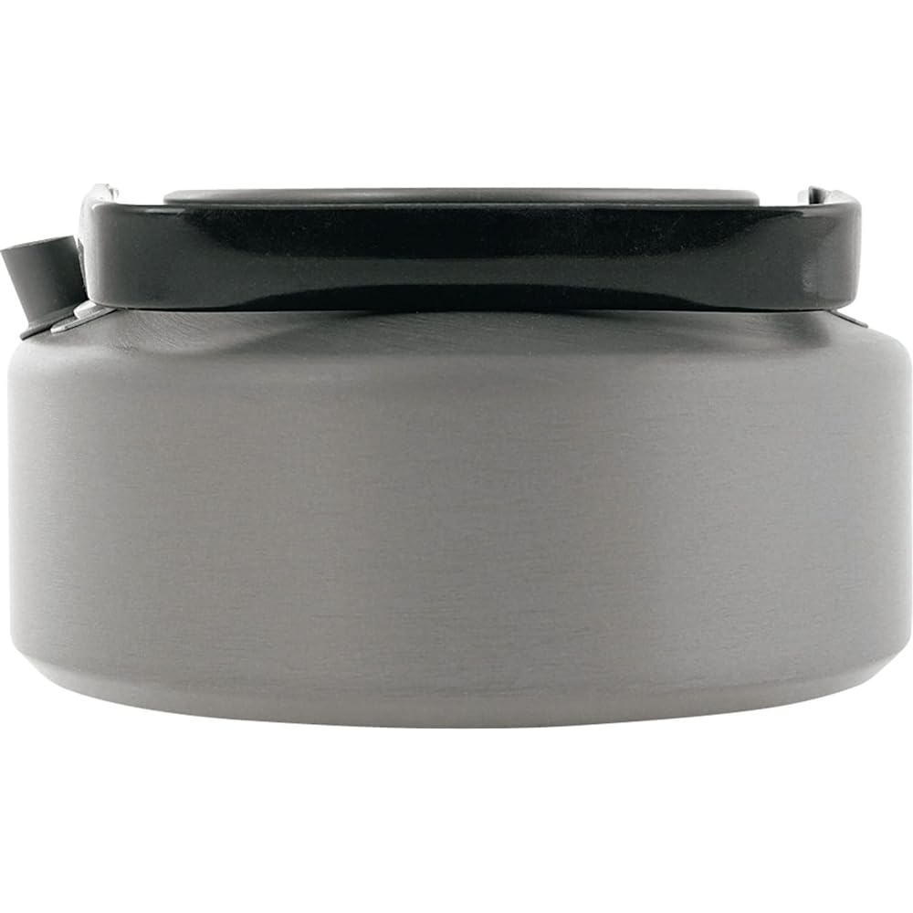 Kakusei Camping Kettle 1.0L Diameter approx. 14cm x Height 13.3cm For open fire only Hard alumite processing Stable Fast boiling Wide bottom shape Comes with pouch GOGO Camp Meshi GO-07