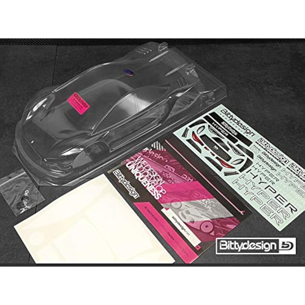 Bittydesign HYPER Clear Body 1/10 190mm (Lightweight) BDTC-190HYP