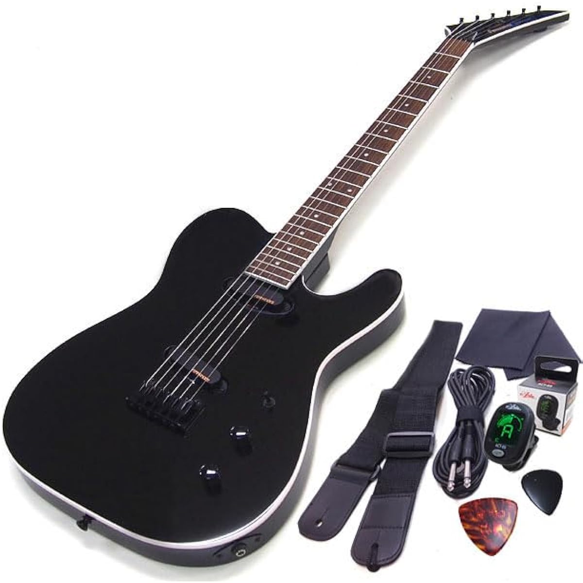 FERNANDES Electric Guitar TEJ-STD 2S BLK Beginner's 7-piece Light Basic Set [98765]