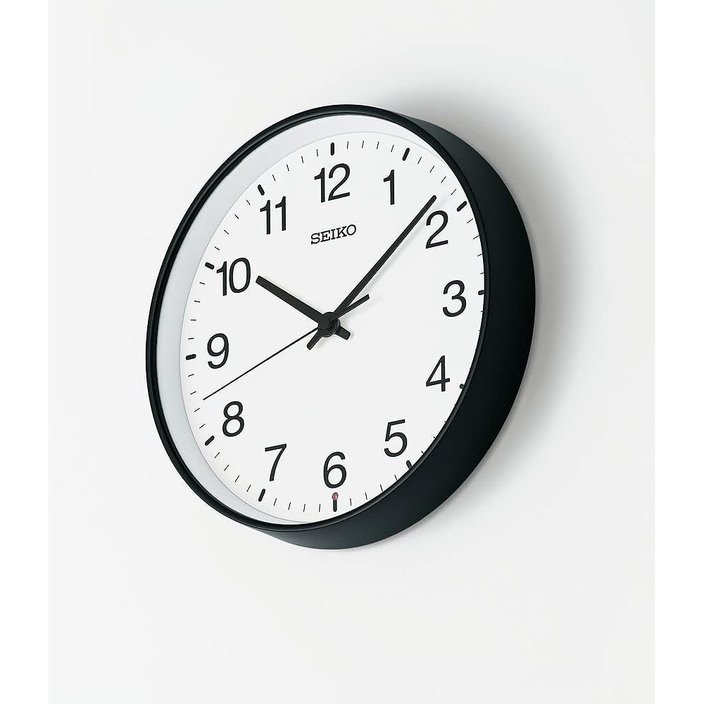Seiko Clock Wall Clock Radio Analog Metal Frame Black Diameter 270 x 48mm KX268K