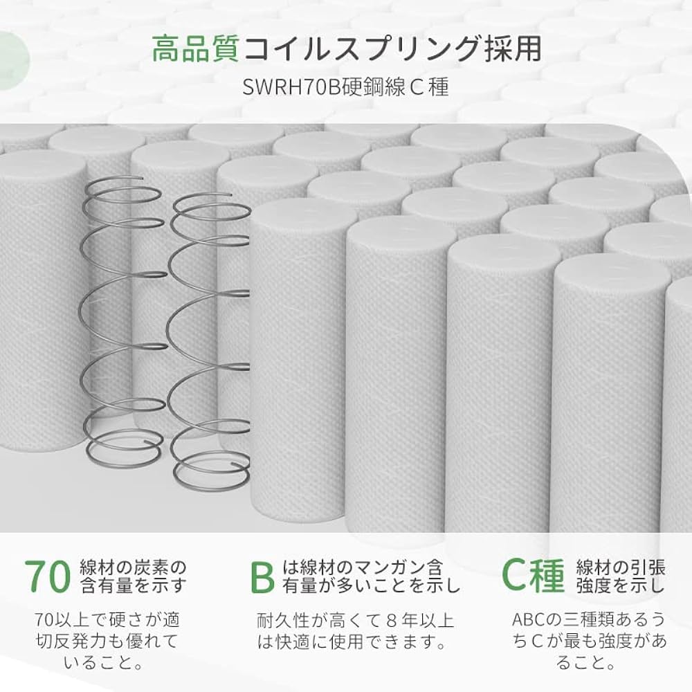 Novilla Mattress Double Extra Thick 17cm Pocket Coil High Resilience Mattress Bed Mattress Wire Width 2.0mm Spring Mattress Body Pressure Dispersion No Bottoming Feeling Pure White Cloud (Double)