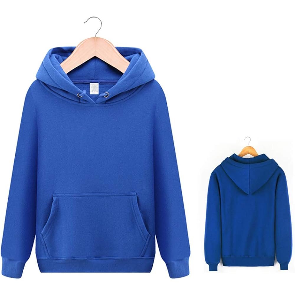 Hisitosa Men's Hoodie, Thick, Brushed Lining, Plain 100% Cotton, Sweat Pullover, Women's, Long Sleeve, Clothes, Spring, Autumn, Winter, Unisex, 9 Colors Available, S~3L
