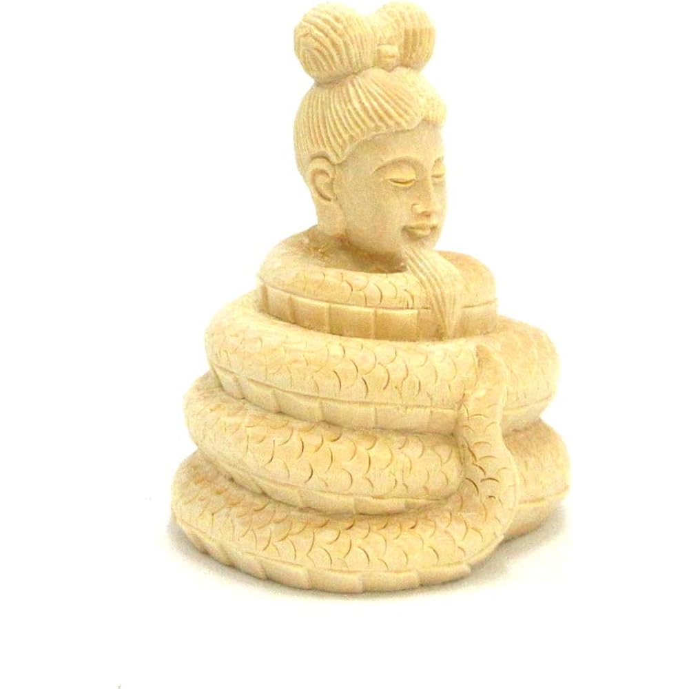 Kurita's special Buddha statue [Various Tenjin] Uga God Old Man Statue Main body only (total height 8.5 cm, width 7 cm, depth 6.5 cm) High quality wood carving made of cypress wood 14707