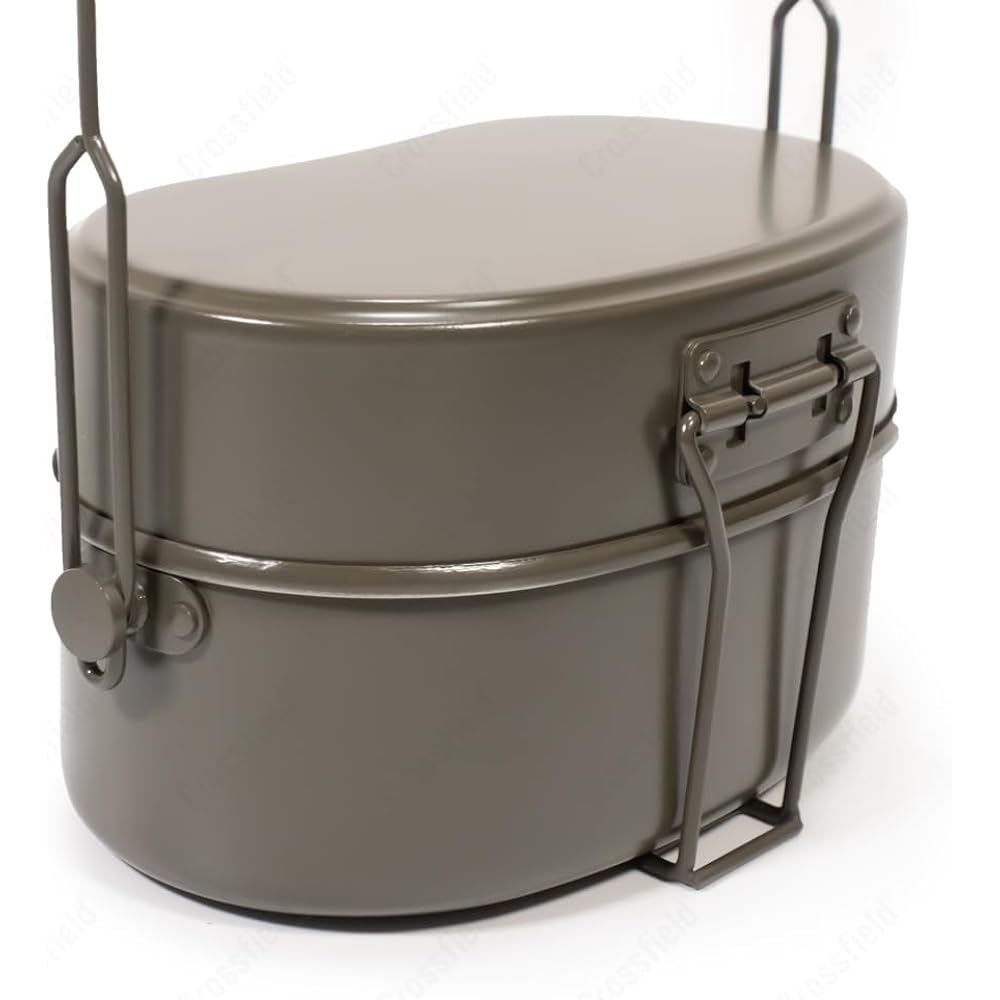 Crossfield Combat Meal Cup 2 Type New Lot Version Camping Solo Camp Military Style Meal Cooker 2 Cups Bonfire Cooker Mestin Steam Cooking Simultaneous Cooking Short Hanging Hand