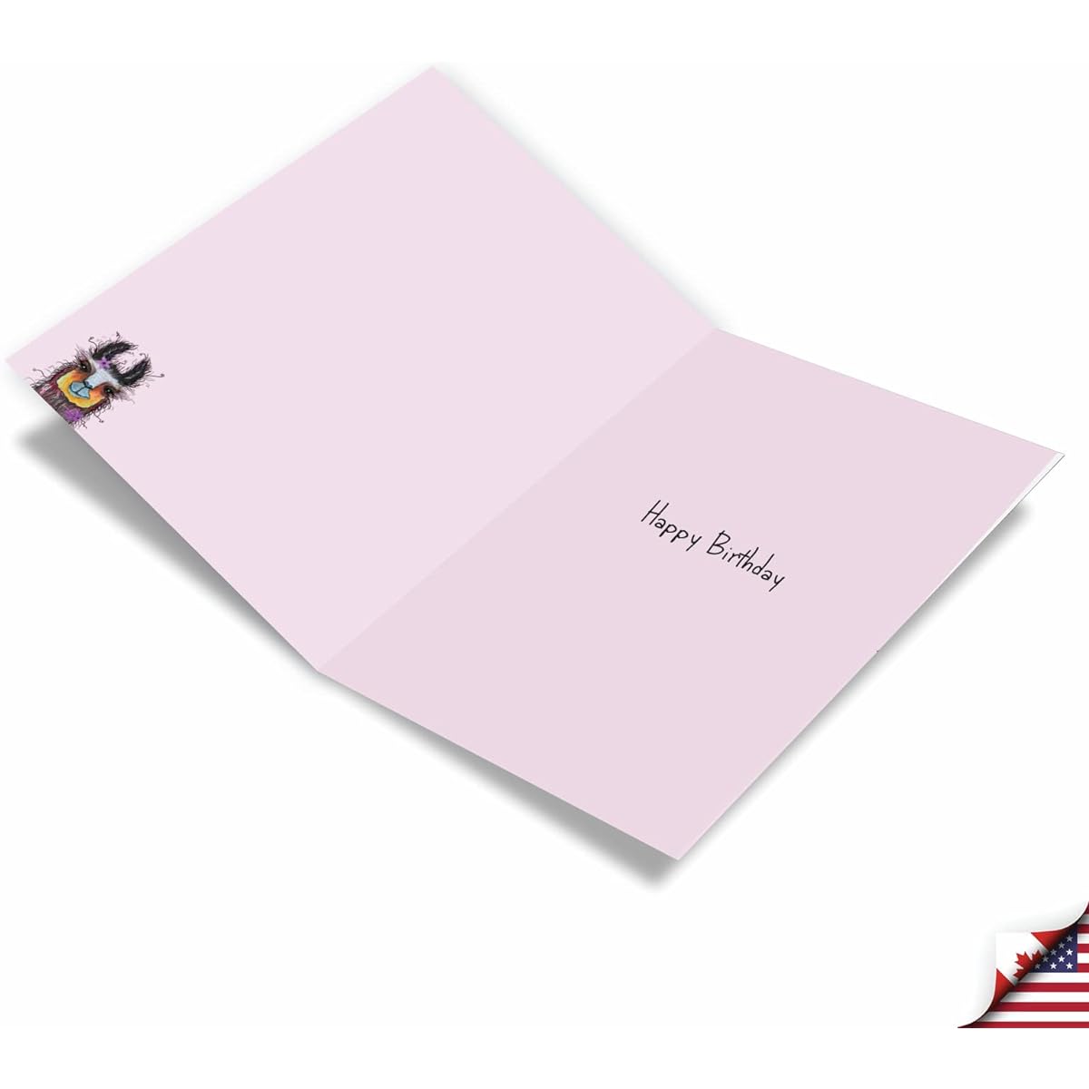 NobleWorks Birthday Greeting Card with 5 x 7 Inch Envelope (1 Card) BdayWiry Wildlife-Llama C10324EBDG