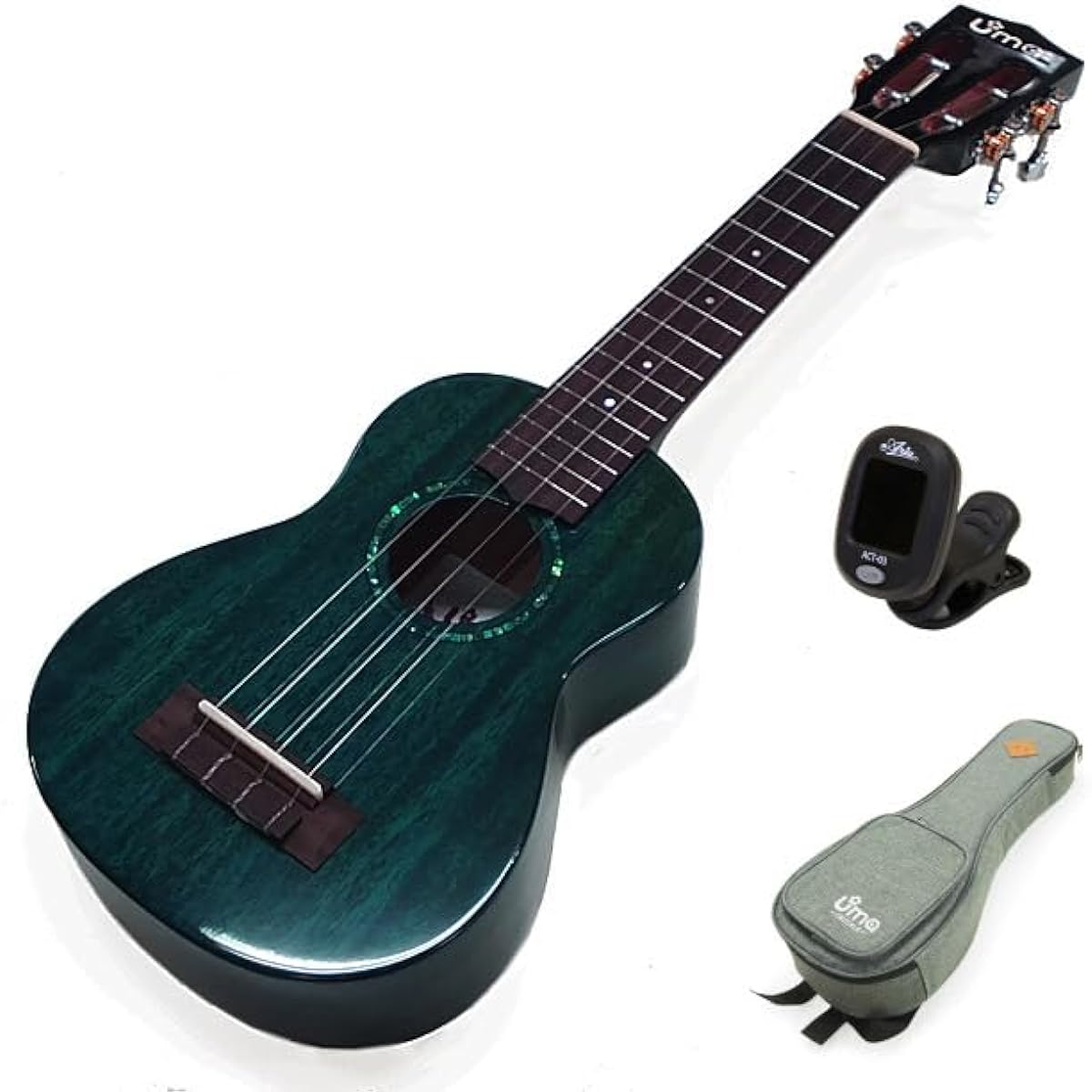 Uma Ukulele UK-20SS BL Soprano size Tuner included Mahogany all solid board TR music [String height adjusted] [Taiwanese brand] [Sweet sounding mahogany] (u)