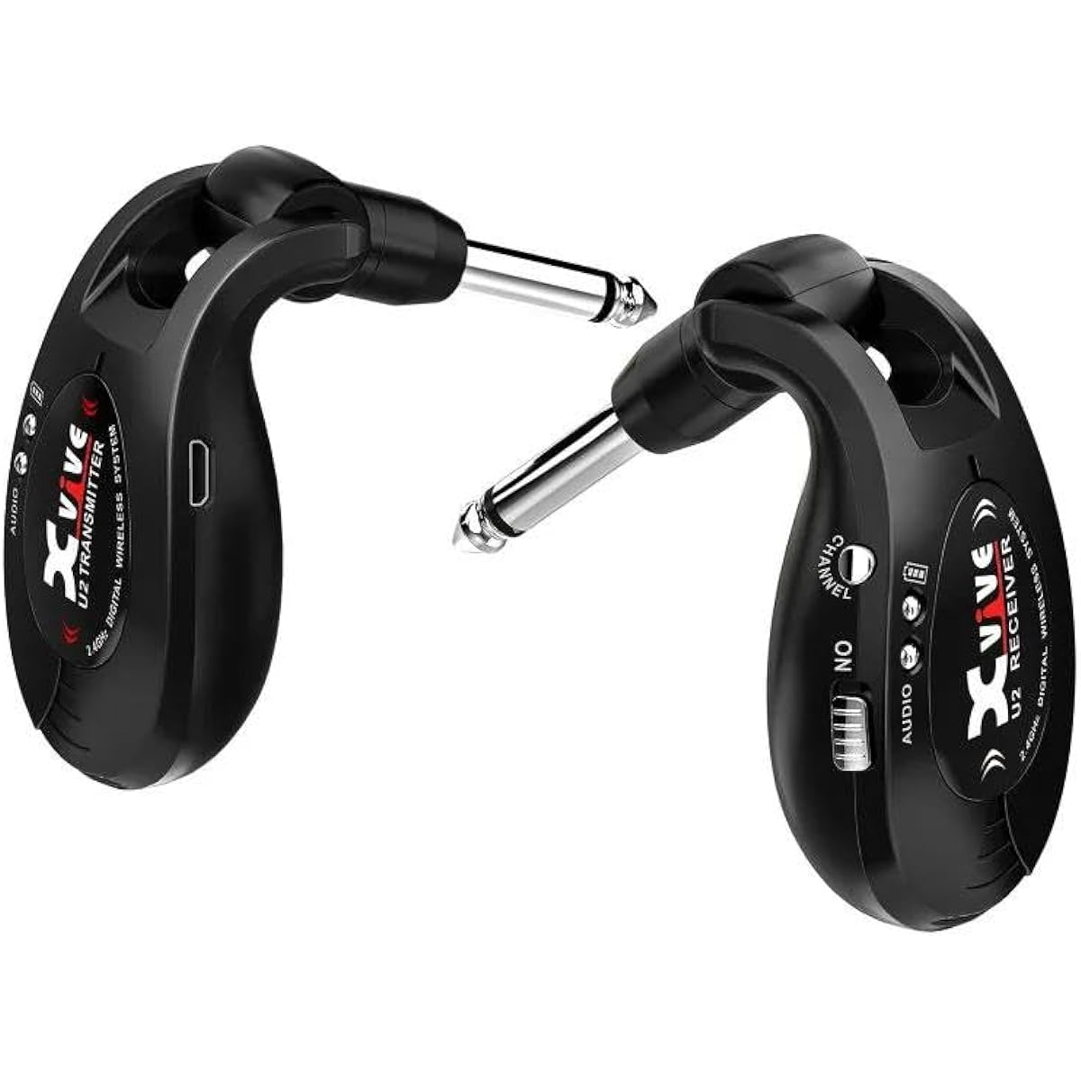 Guitar bass digital wireless system Xvive XV-U2/BK (black) + CU2 XV-U2 exclusive case