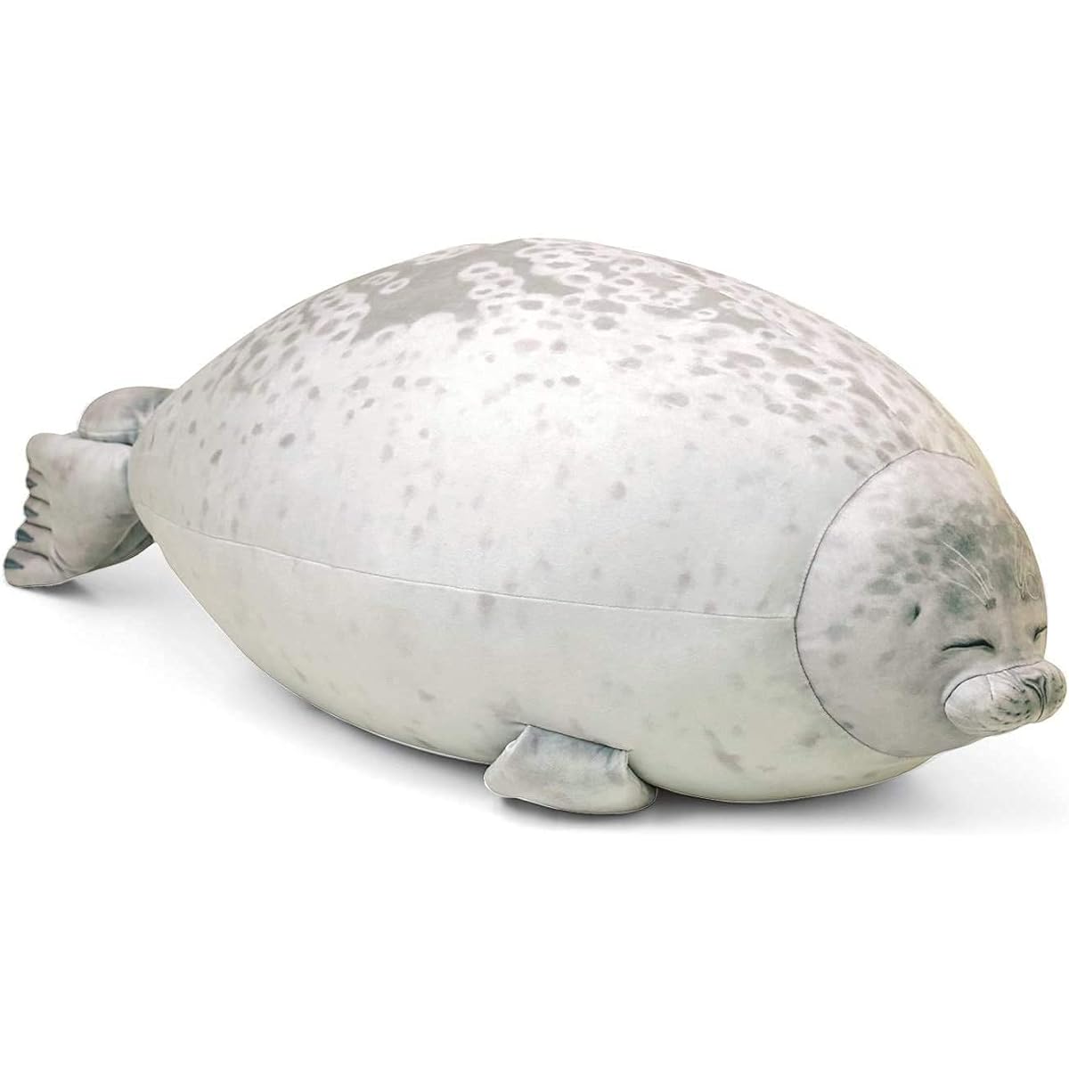 KOWAKA Cute Blob Seal Pillow Soft Chubby Body Pillow Cotton Animal Stuffed Toy Beige Length 60cm