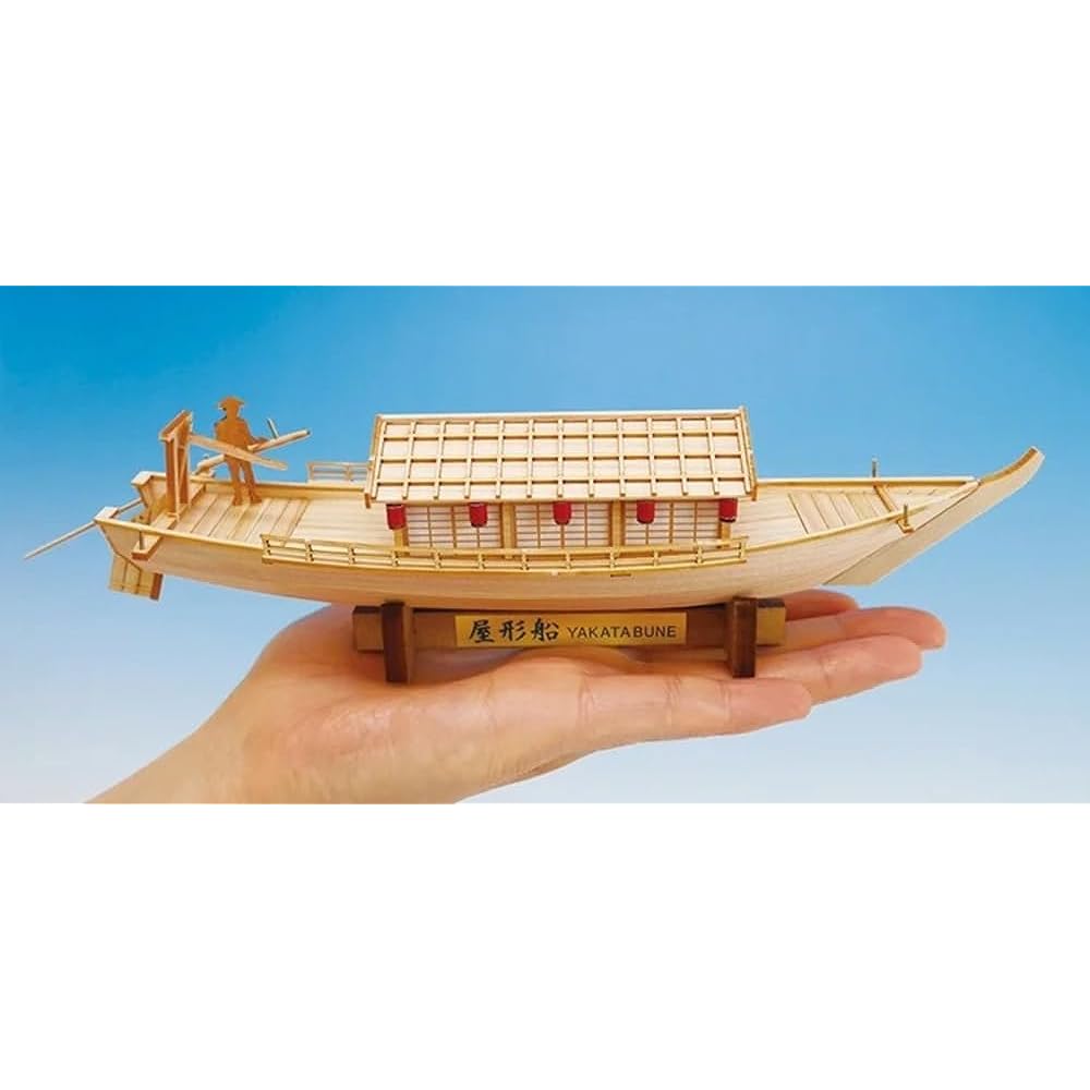 Woody Joe Mini Japanese Boat Houseboat Wooden Model Assembly Kit