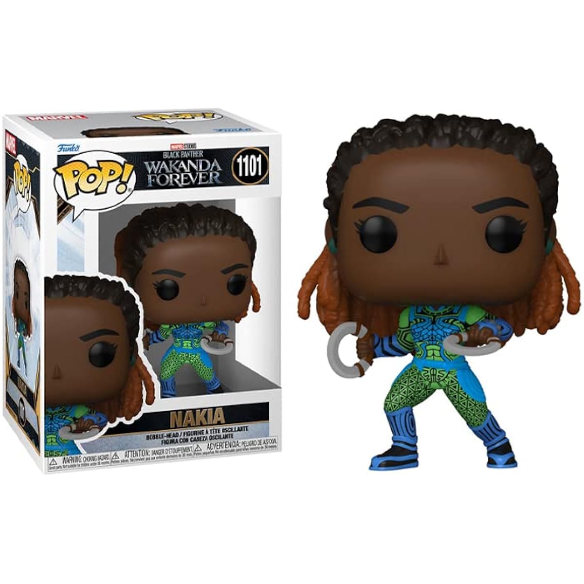 POP Marvel: Black Panther: Wakanda Forever - Nakia Funko Vinyl Figure (Includes Compatible Box Protector Case) Multicolor 3.75"