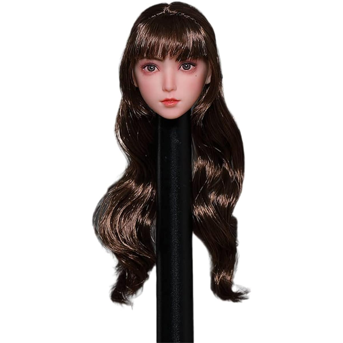 1/6 Scale Female Head Sculpt, Beauty Young Girl Pale Skin Head 12 Inch PH TBL JO Action Figure Body Collection (A)