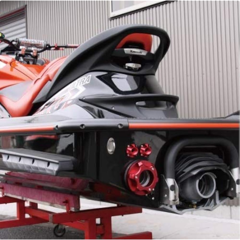 UL14010 UNLIMITED Exhaust Cover TYPE6 KAWASAKI ULTRA/STX Series Kawasaki Runabout Unlimited Jet Ski Watercraft (Red)