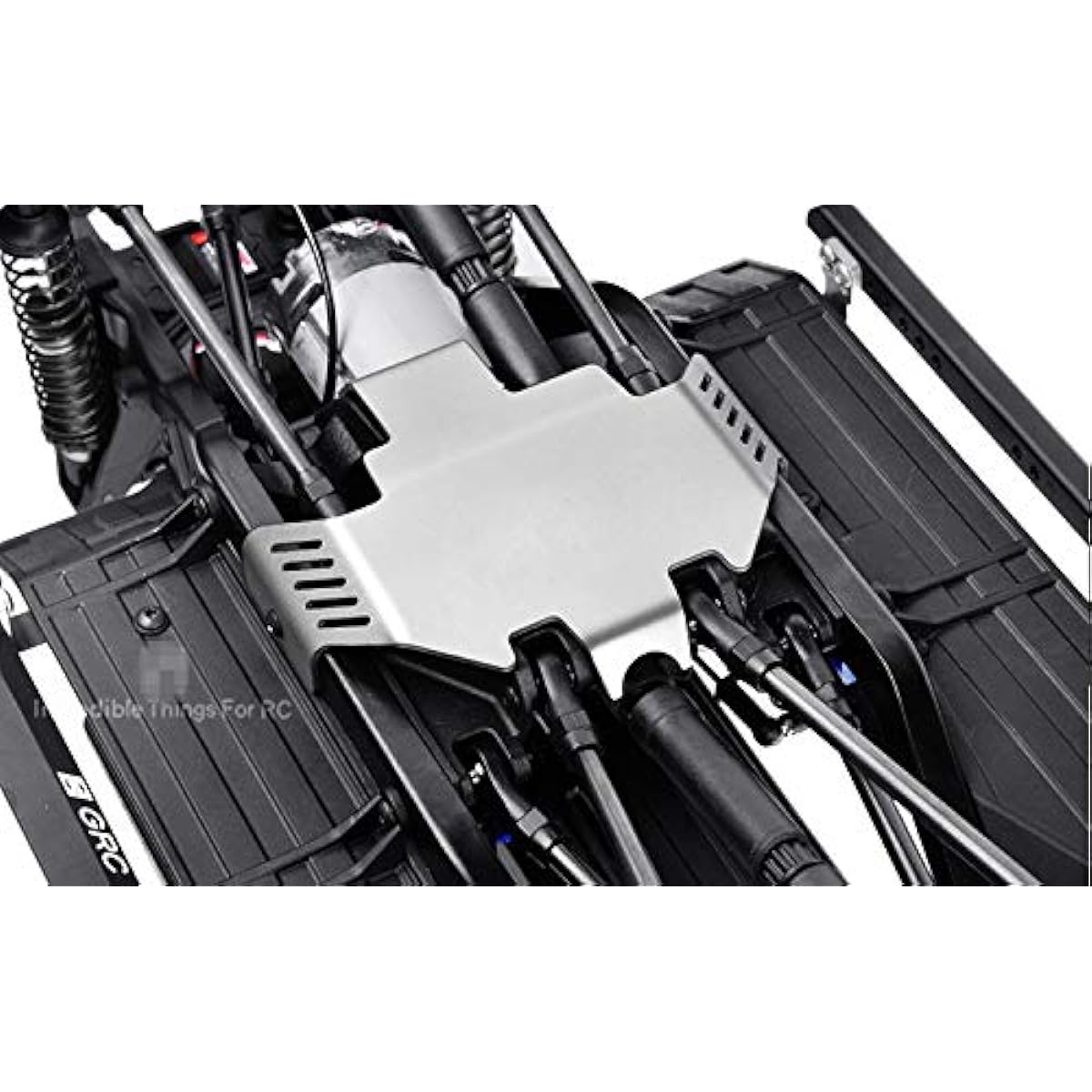 Raidenracing Stainless Steel Skid Plate Center Chassis Protector for Traxxas TRX-4 Defender Trail Crawler Defender Bronco