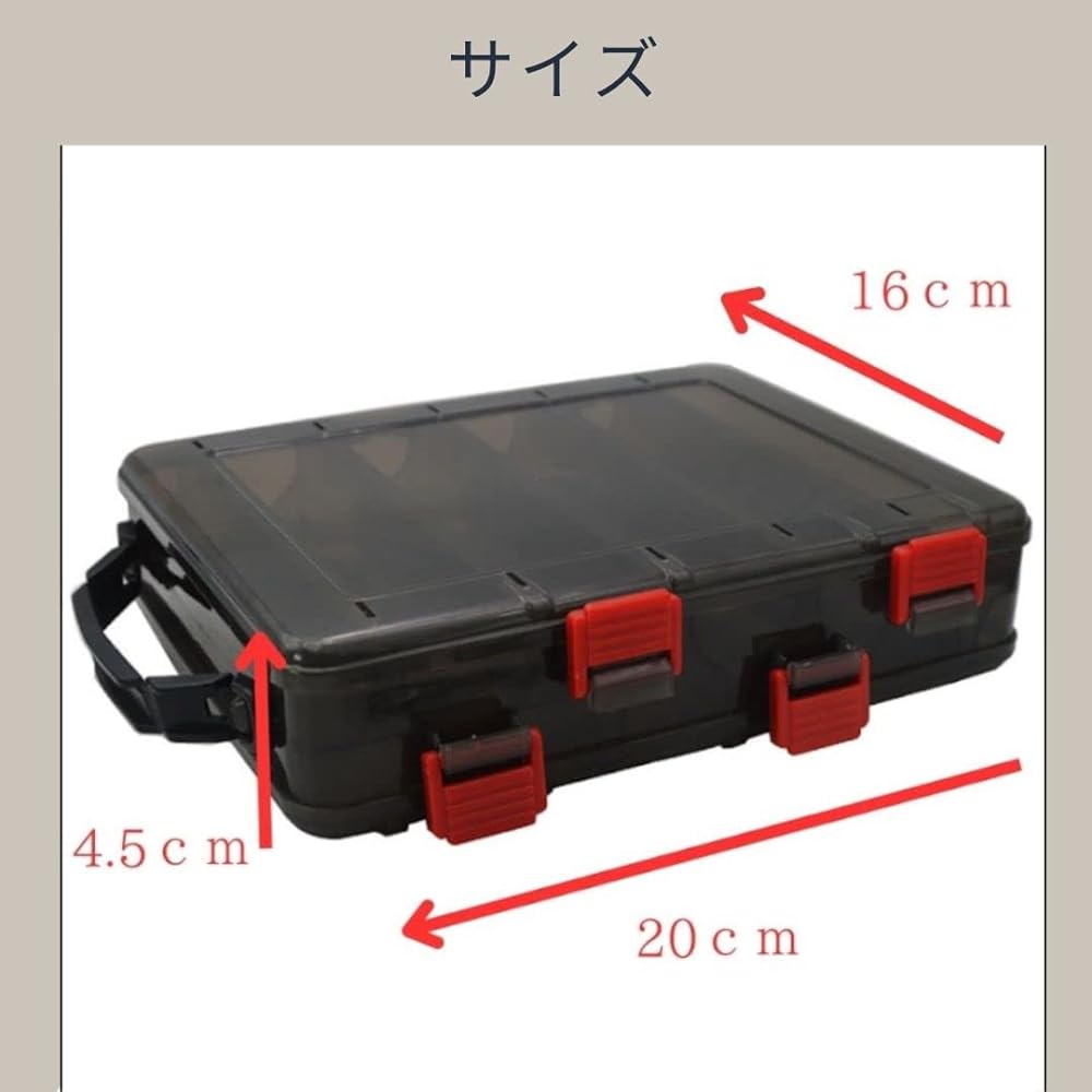 [RioSole] Tackle Box Fishing Lure Worm Minnow Storage Box Tackle Case Large Capacity Set of 3