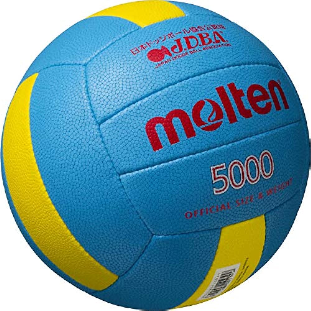 Molten Dodgeball for Upper Elementary School Students, Lightweight No. 3 Ball, Certification Ball, Dodgeball 5000, Blue D3C5000-L