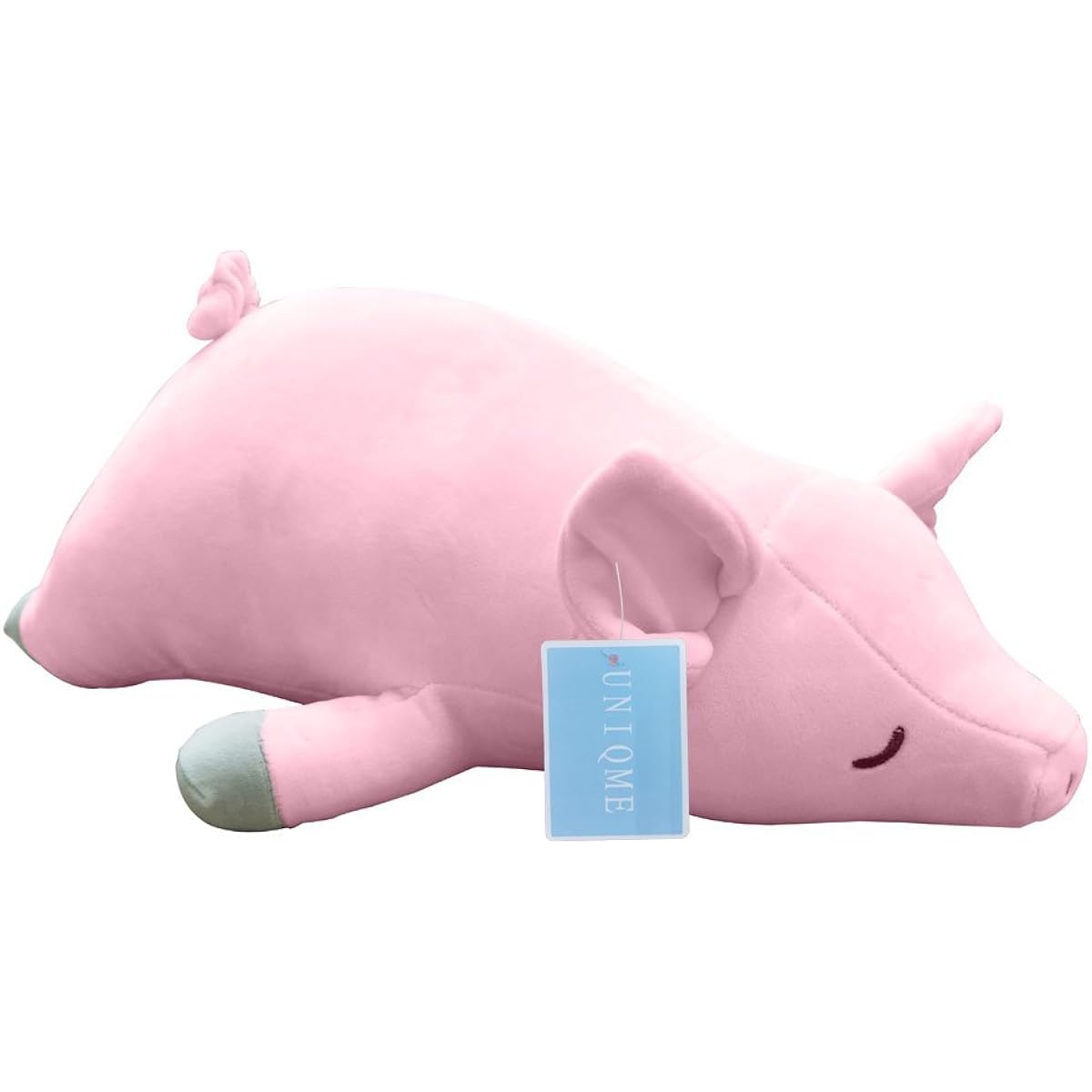 UNIQME Pig Plush Doll 3D Animal Stuffed Piggy Throw Pillow Funny Bed Nursery Decoration Play Toy Baby Girl Sleeping Pillow Gift For Girlfriend 19.6"