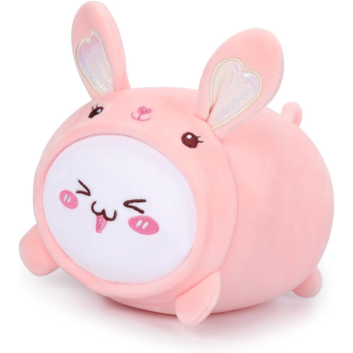 AIXINI Cute Cat Rabbit Plush Pillow 8 Inch Kitten Bunny Stuffed Animal Soft Cute Cat Plush Toy with Bunny Outfit Huggable Stuffed Animal Kids Toy Gift