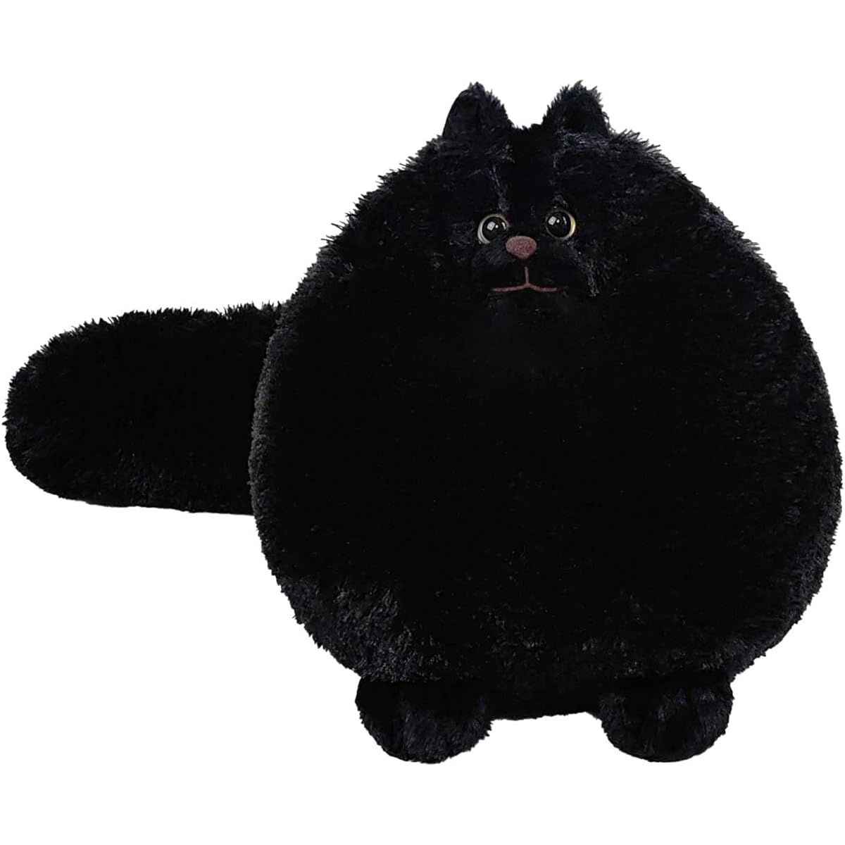 CIEXINNGN Cat Plush Toy - Cute Cat Stuffed Animals for Girls and Boys Fluffy Plush Toy 12 Inch Black