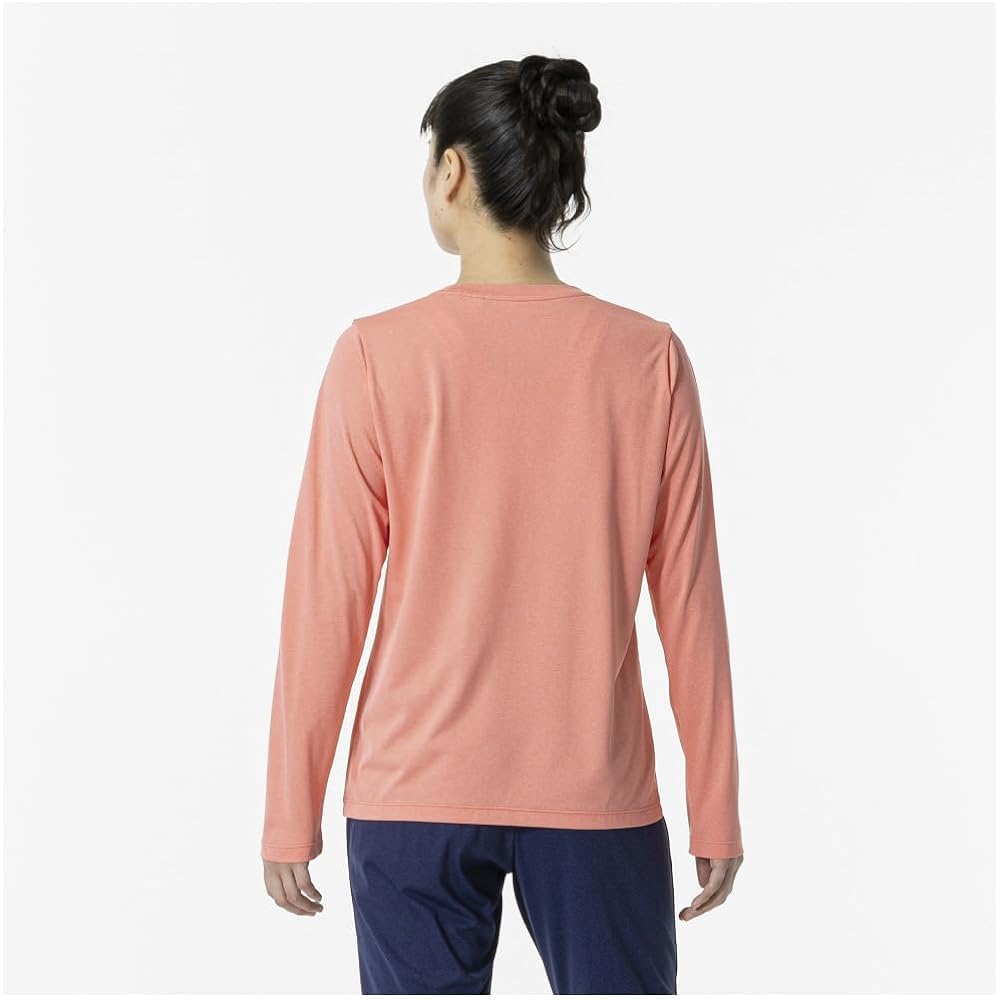 Mizuno 32MA2342 Women's Training Wear T-Shirt, Long Sleeve, Sweat Absorbent, Quick Drying, UV UPF15