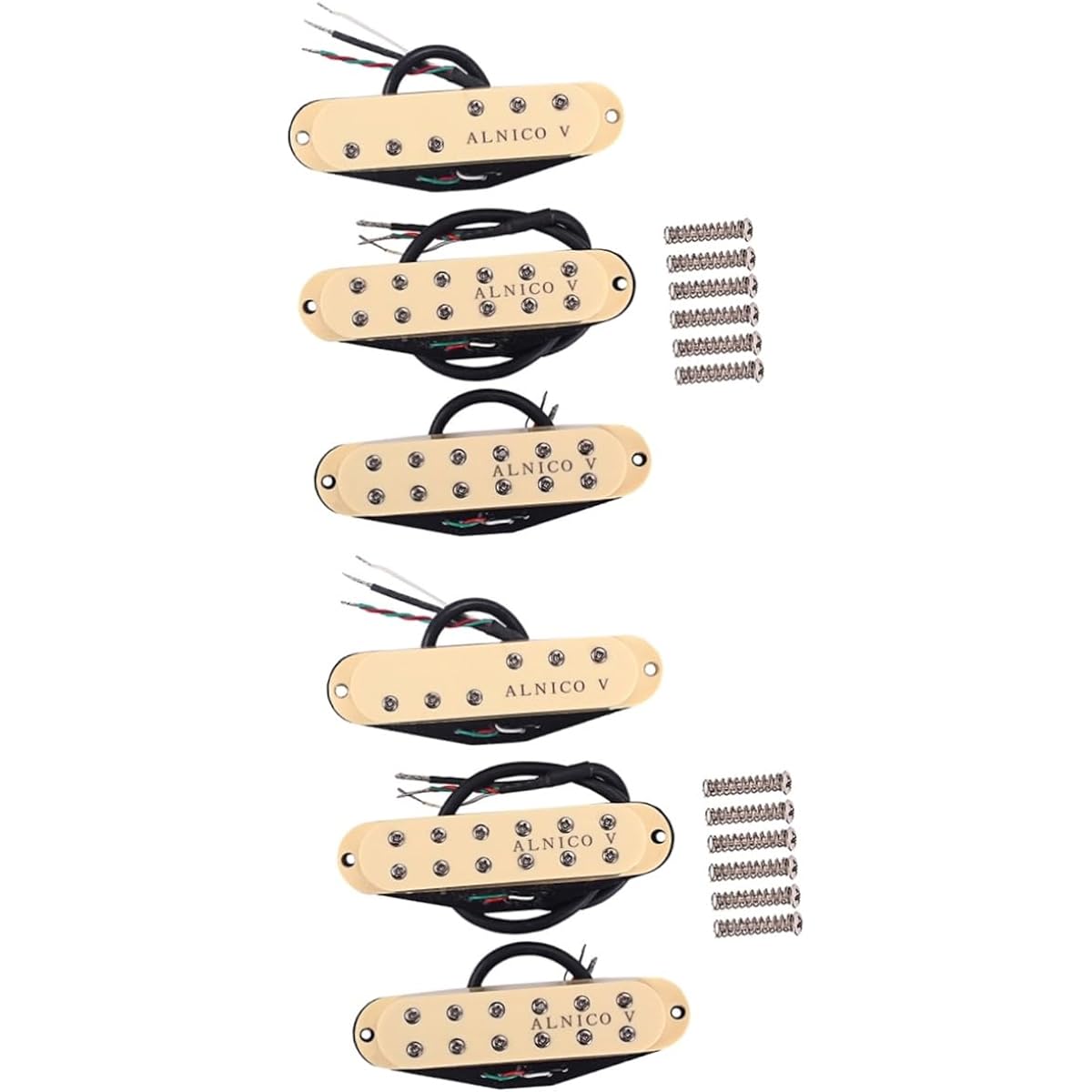 VICASKY 2 Guitar Pickup Alnico 5 Pickup Alnico V Pickup Single Coil Milky Yellow