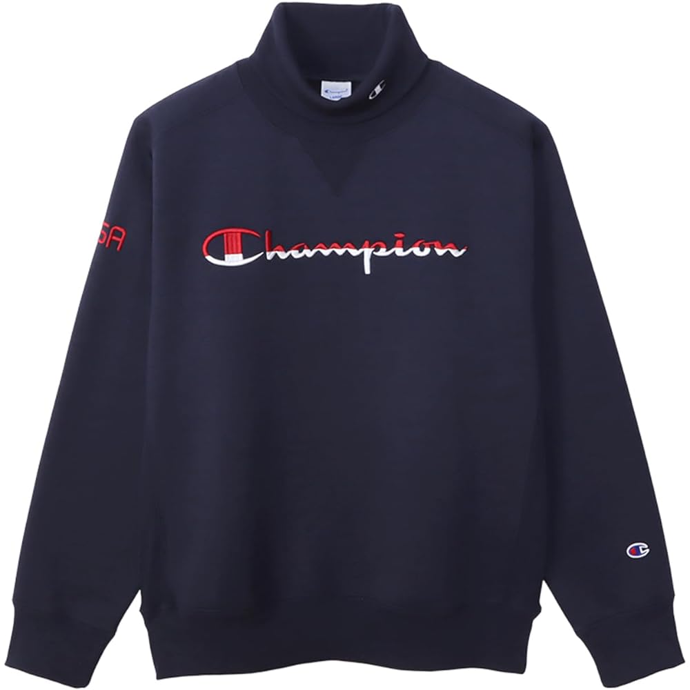 [Champion] Sweatshirt, Long Sleeve, Antibacterial and Odor Resistant, Stretch, Heat Retention, Script Logo TECH WEAVE(R) TERRY Turtleneck Sweatshirt, Men's Golf C3-YG003