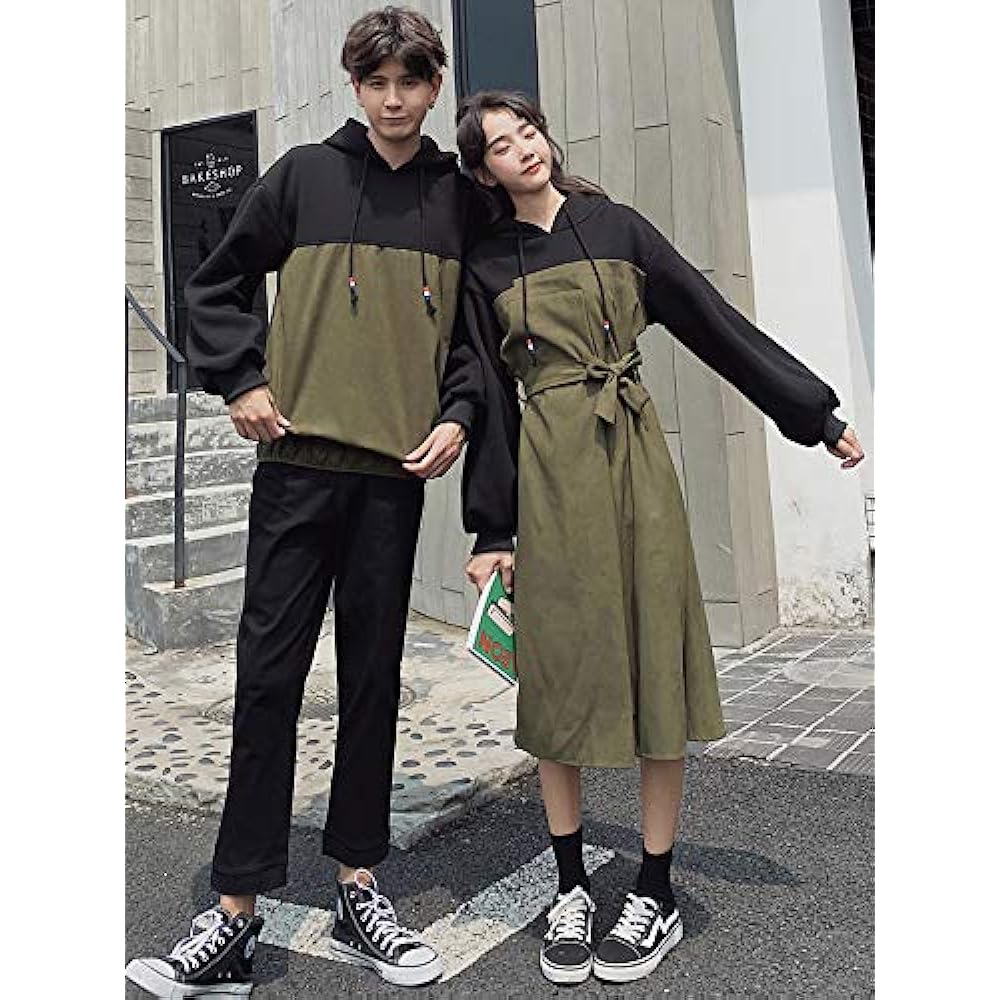 [Lemon Tree Seven] Matching Look, Spring/Autumn, Couples, Matching Look, Hoodie, Dress, Matching Men's, Women's, Long Sleeve, Sweatshirt, Hooded, Stylish, Casual, Lover, Anniversary Gift