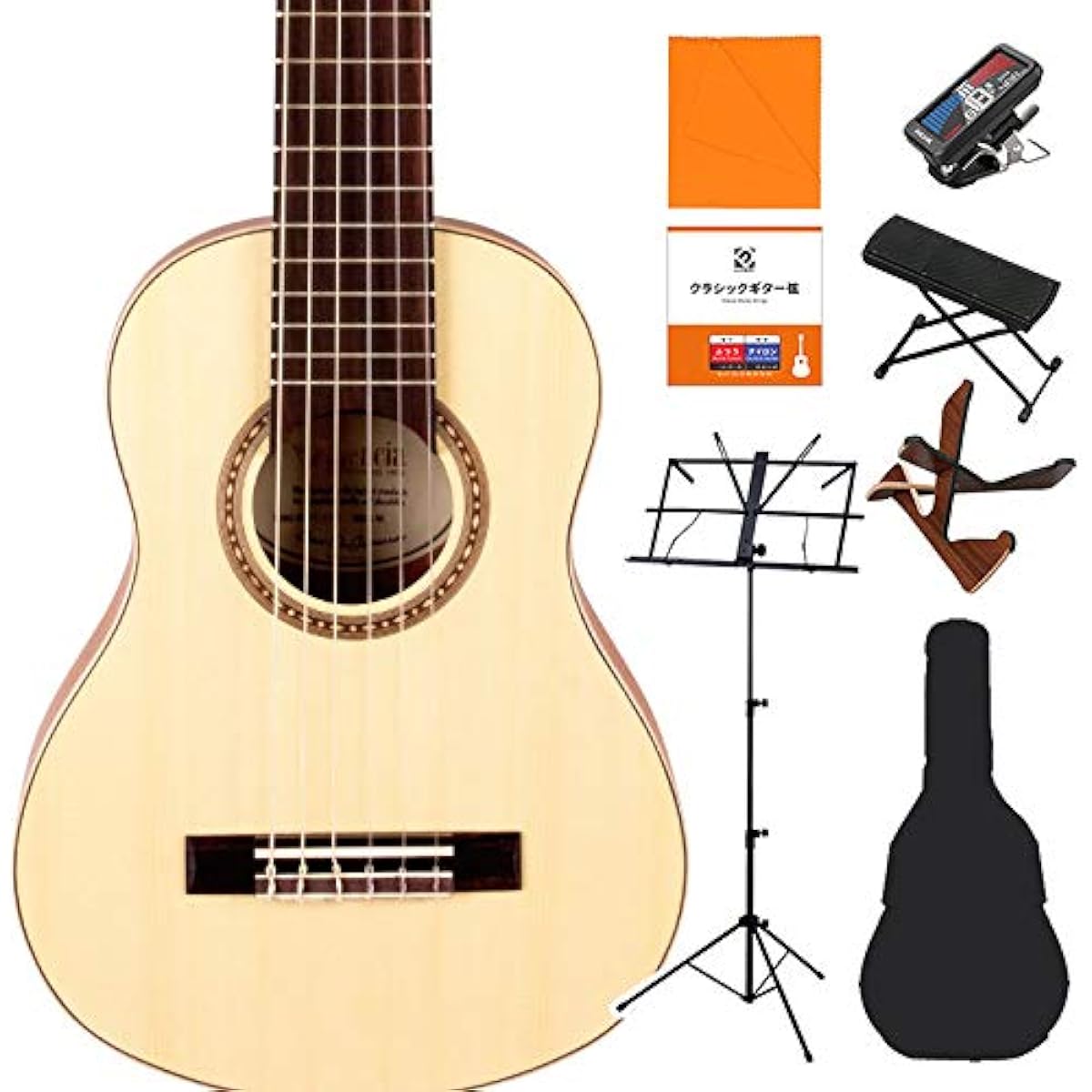 Valencia VC350 Classical Guitar Beginner 8-Piece Set Mini Classical Guitar Travel Nylon Guitar Valencia