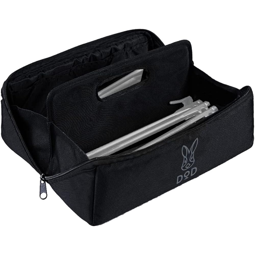 DOD Slash Peg Pakan (30) Peg Case 30cm Hammer Case BG1-959-BK *Pegs not included Black (approx.) W35 x D13 x H17cm & Big Tarp Pole 250cm Aluminum Storage Bag Thickness 28mm [Black/Red ] XP5-507K [Set purchase]