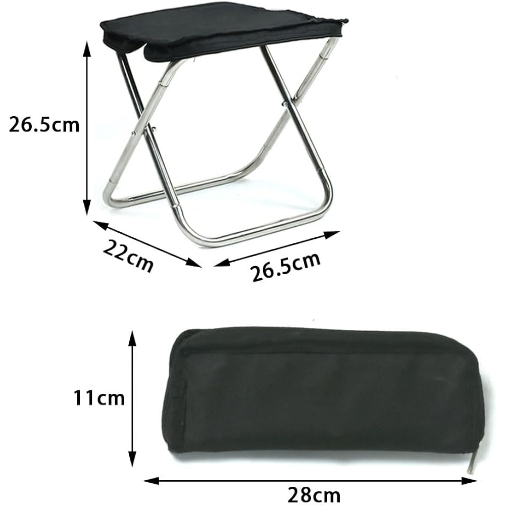 Folding Chair Stainless Steel Folding Chair Outdoor Folding Chair Compact Camping Chair Compact Chair Lightweight Portable Outdoor Low Chair Climbing Camping Fishing