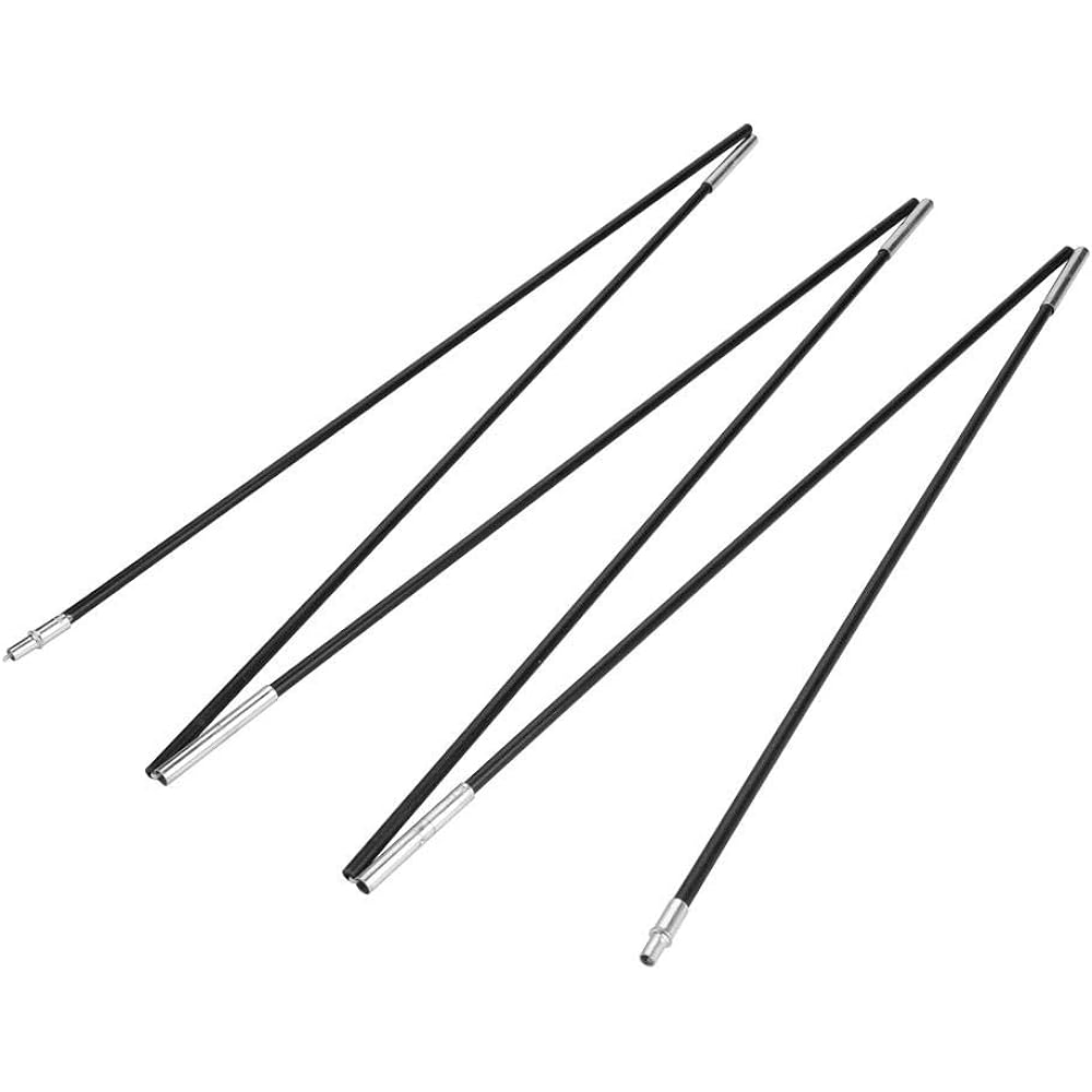 Tent Pole Tent Frame Foldable Lightweight Made of Glass Fiber Elastic Rust Proof Portable Set of 2 Replacement Camping Equipment Hiking Outdoor