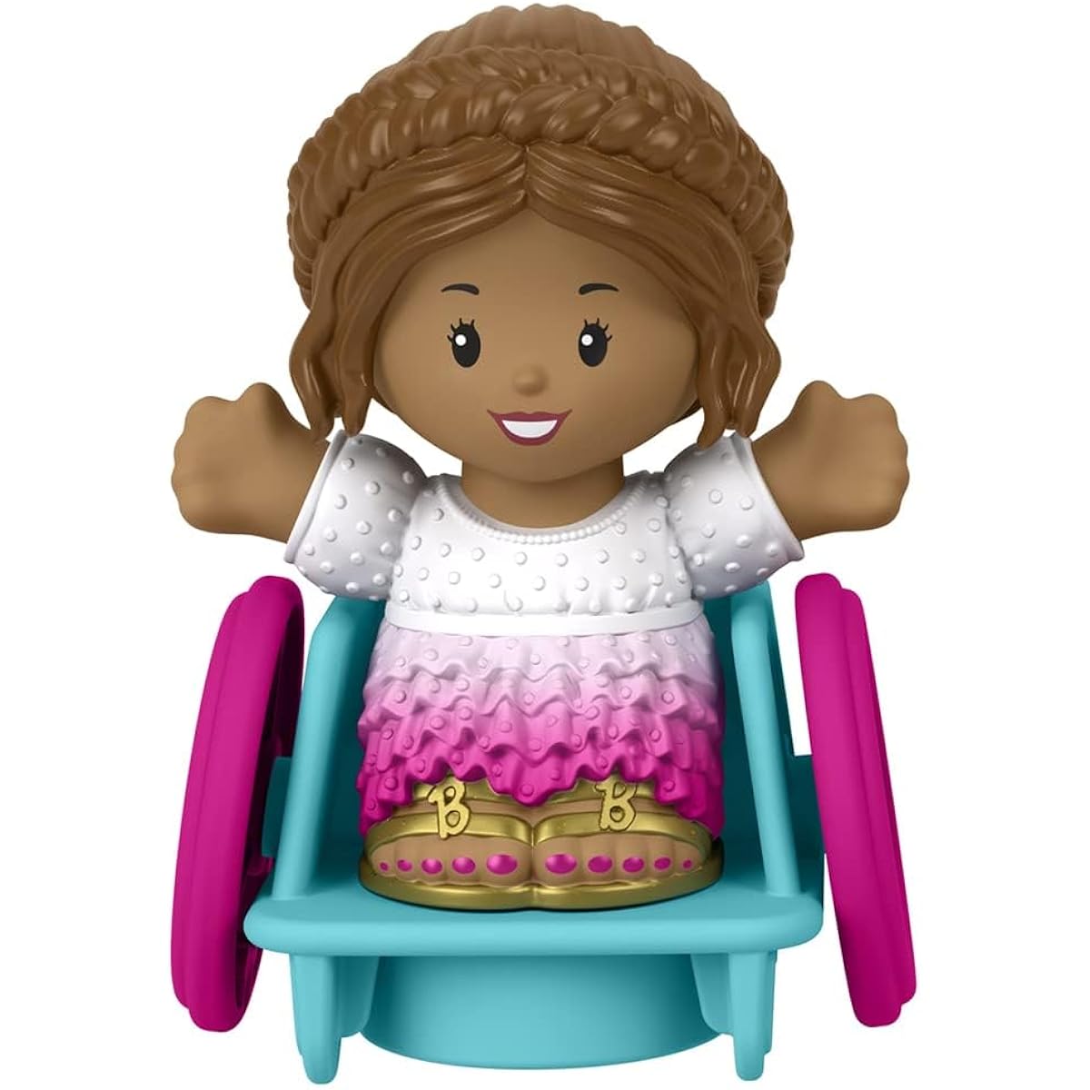 Replacement Part for Fisher-Price Little People Playset - Wheelchair Female Girl Replacement in Party Dress Inspired by Barbie You Can Be Anything