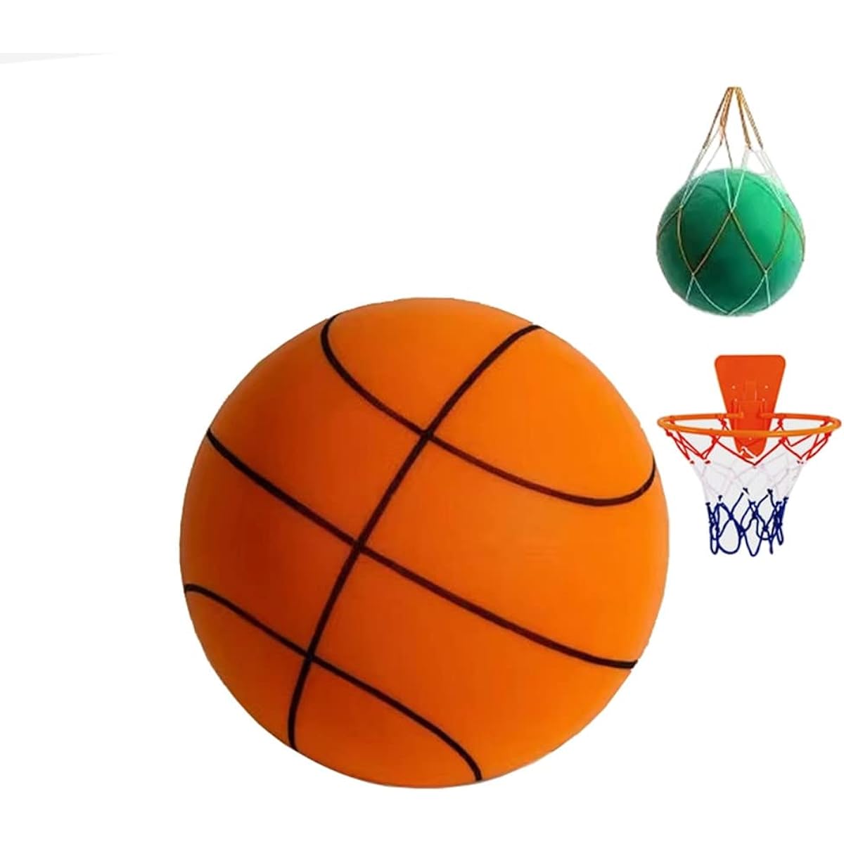 Silent basketball Environmentally friendly urethane foam material basketball 25000+ micropores scientific suction noise 3 sizes to choose from, suitable for everyone's indoor and outdoor basketball sports shooting training