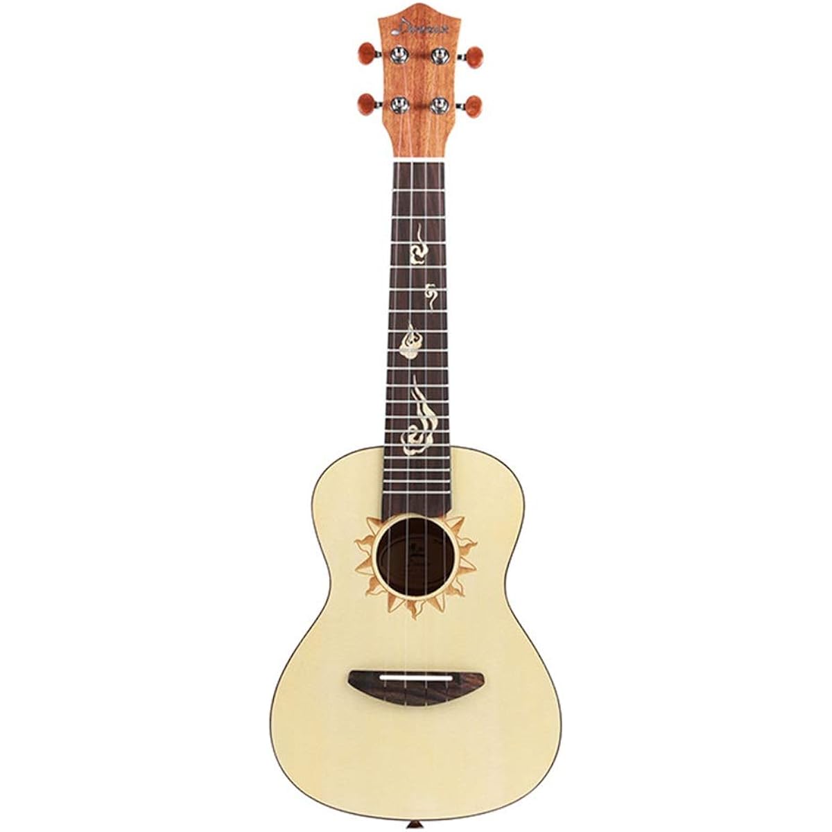 Ukulele Natural 21 Inch Spruce Wood Ukulele Hawaii Guitar for Kids and Beginners Perfect Gift (Color: Natural, Size: 21 inches)