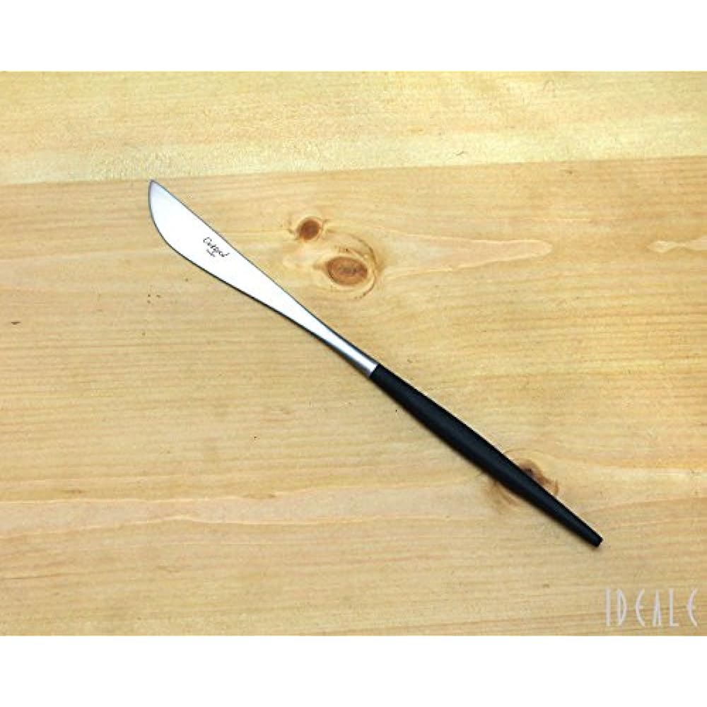 Cutipol GOA/Gore Black Dinner 4 Piece Set (Knife, Fork, Spoon, Cutlery Rest)