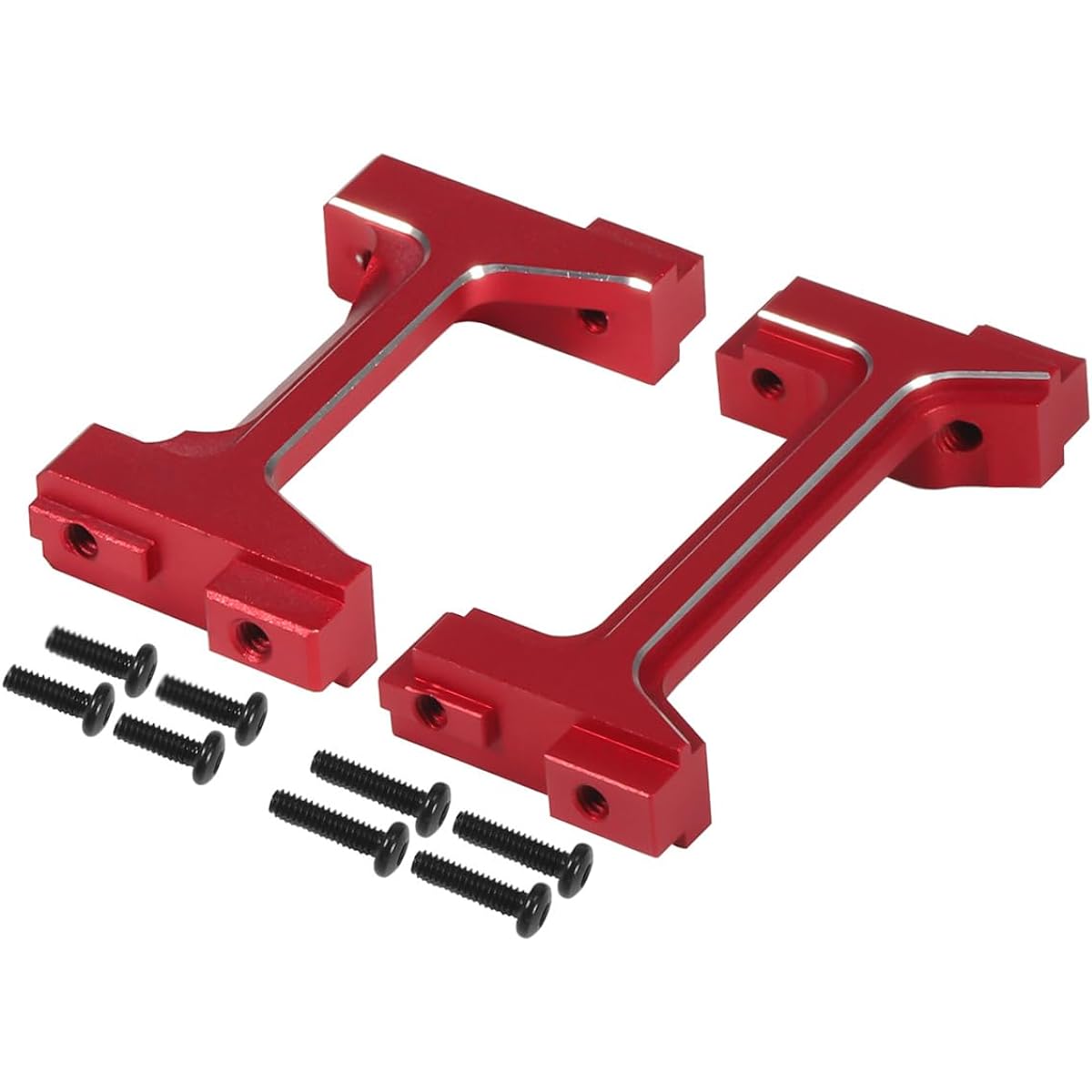 RCBOYZ TRX4M Gearbox Mount & Front Rear Bumper Mount Aluminum Alloy Set for 1/18 RC Crawler Defend Bronc Upgrade (Red)