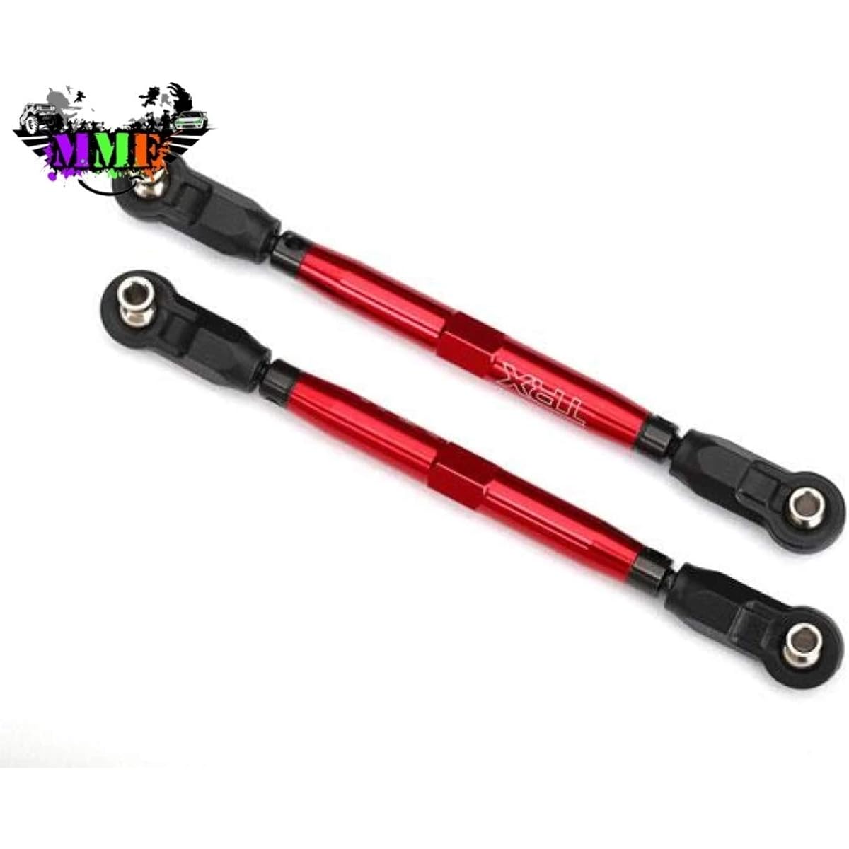 Traxxas 8547A/8547R/8547X UDR Unlimited Desecer 7075-T6 Tube (102mm Front Toe Link/Steering Link/Tie Rod, Assembled with Rod End & Hollow Ball) Free 7mm Wrench Ra (Red Anodized)