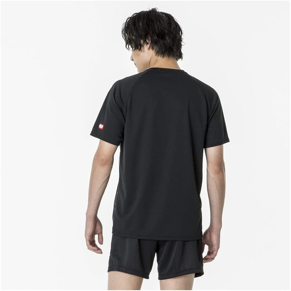 [Mizuno] Table Tennis Wear Game Shirt, Short Sleeve, V-Neck, Unisex, Sweat Absorbent, Quick Drying, JTTA Officially Approved, 82JAA001