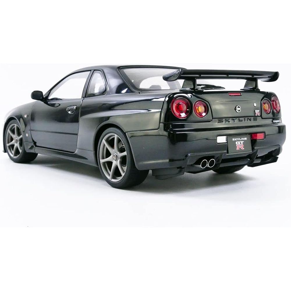 AUTOart 1/18 Nissan Skyline GT-R (R34) V Spec II Black Pearl Finished Product 77407