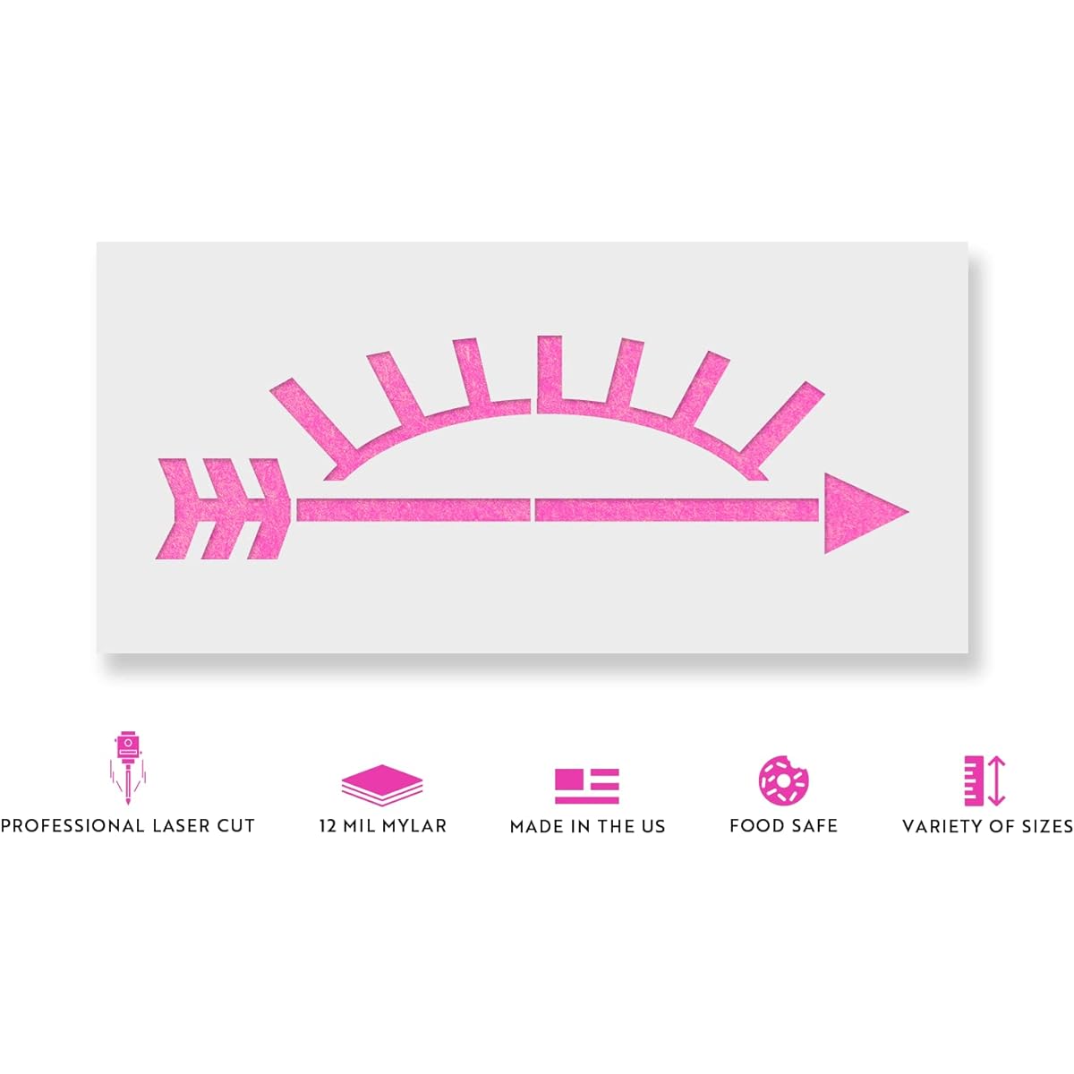 Arrow Light Stencil Template - Reusable Stencil with Multiple Sizes Available 48"x32"