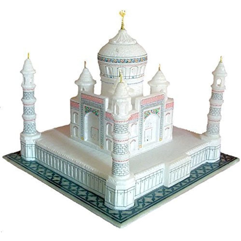 StonKraft Taj Mahal Taj Mahal Marble Replica Model Indogra Souvenir Collection (6" x 6") White