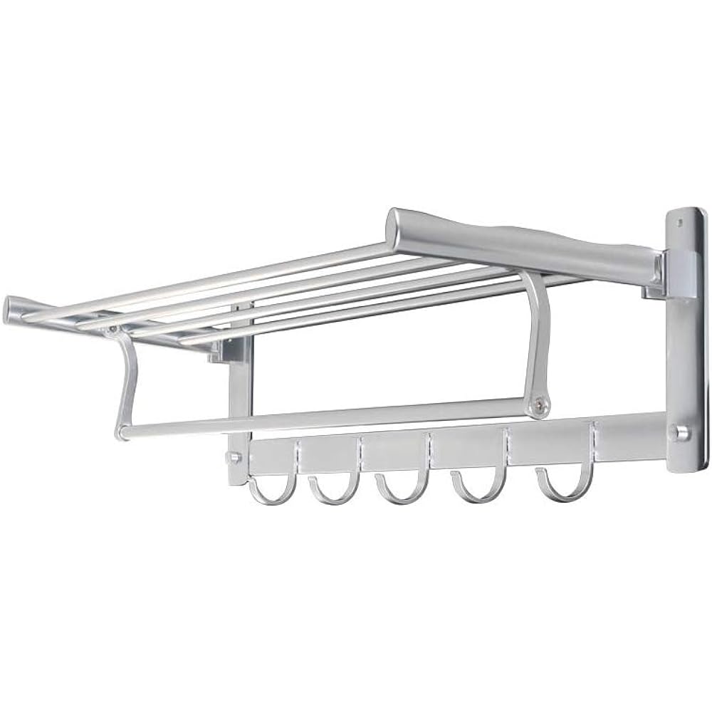 Dalton Aluminum Wall Rack, Aluminum Wall Rack for Everyday Comfort, Wall Mounted Storage Shelf, Organized, Functional, Height 220mm, Width 600mm, Depth 250mm H19-0023