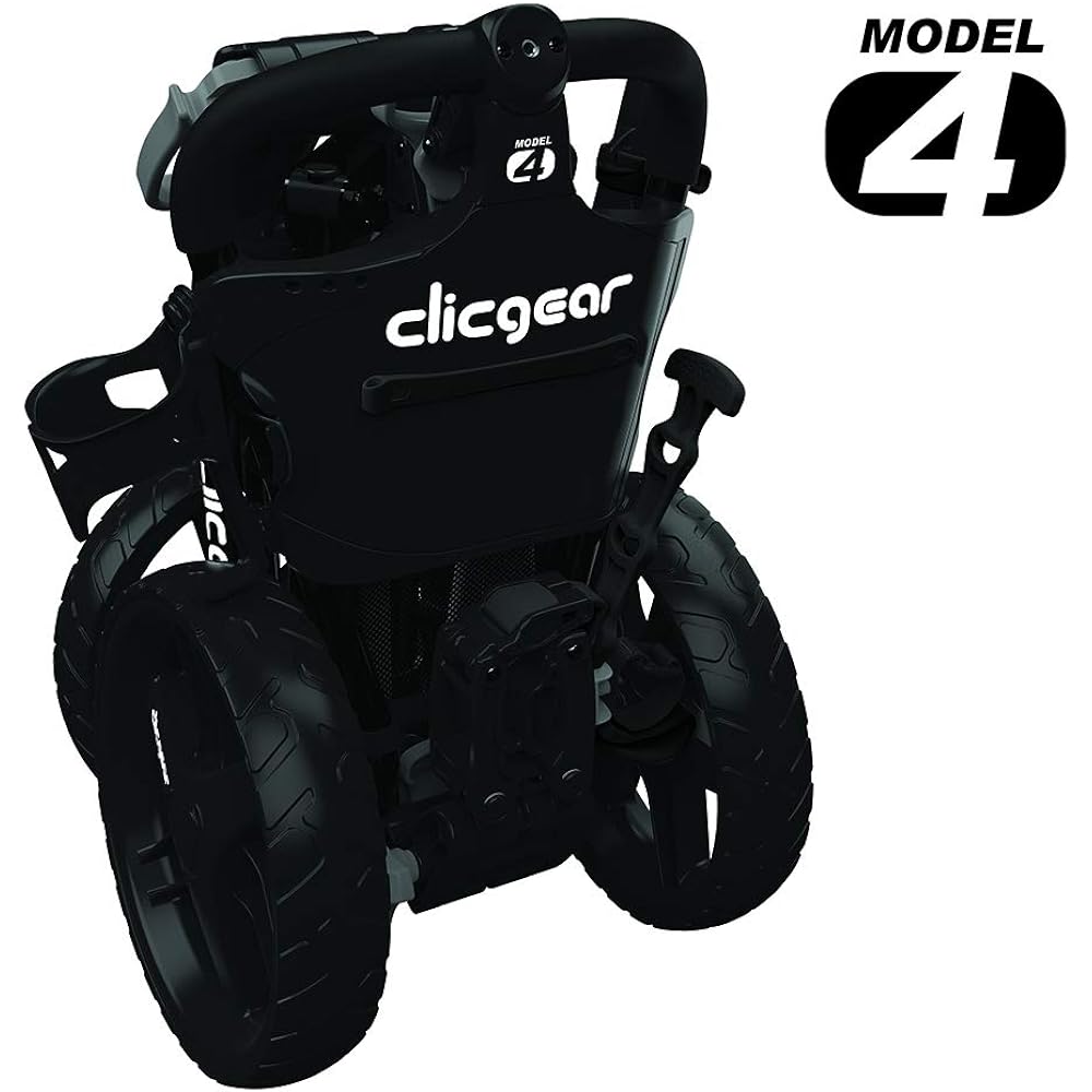 Clicgear Push Cart Model 4.0 Matte Black & Clicgear Clicgear Topsoil Bottle (Compatible with all Clicgear & Robic) [Buy as a set]