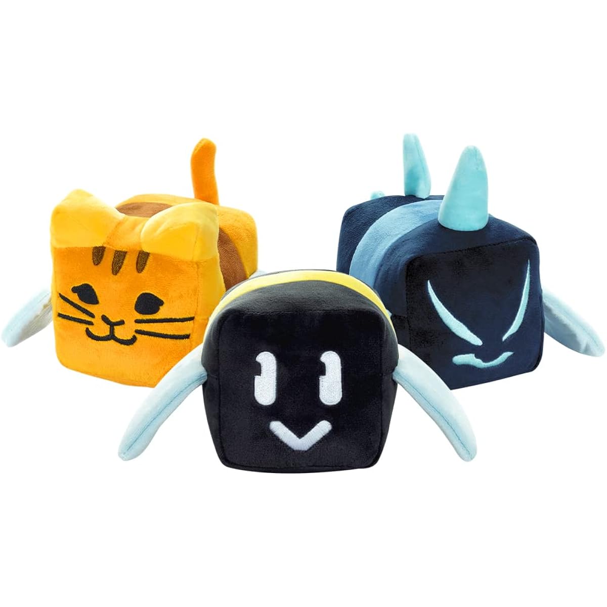 Bee Swarm Collectible Plush Set - Set of 3 3.5" Stuffed Animals - Basic Bee, Tabby Bee and Vicious Bee Plush (Series 1)