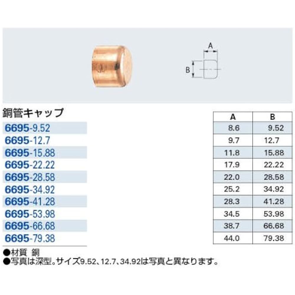 Kakudai Copper Pipe Cap 6695-79.38
