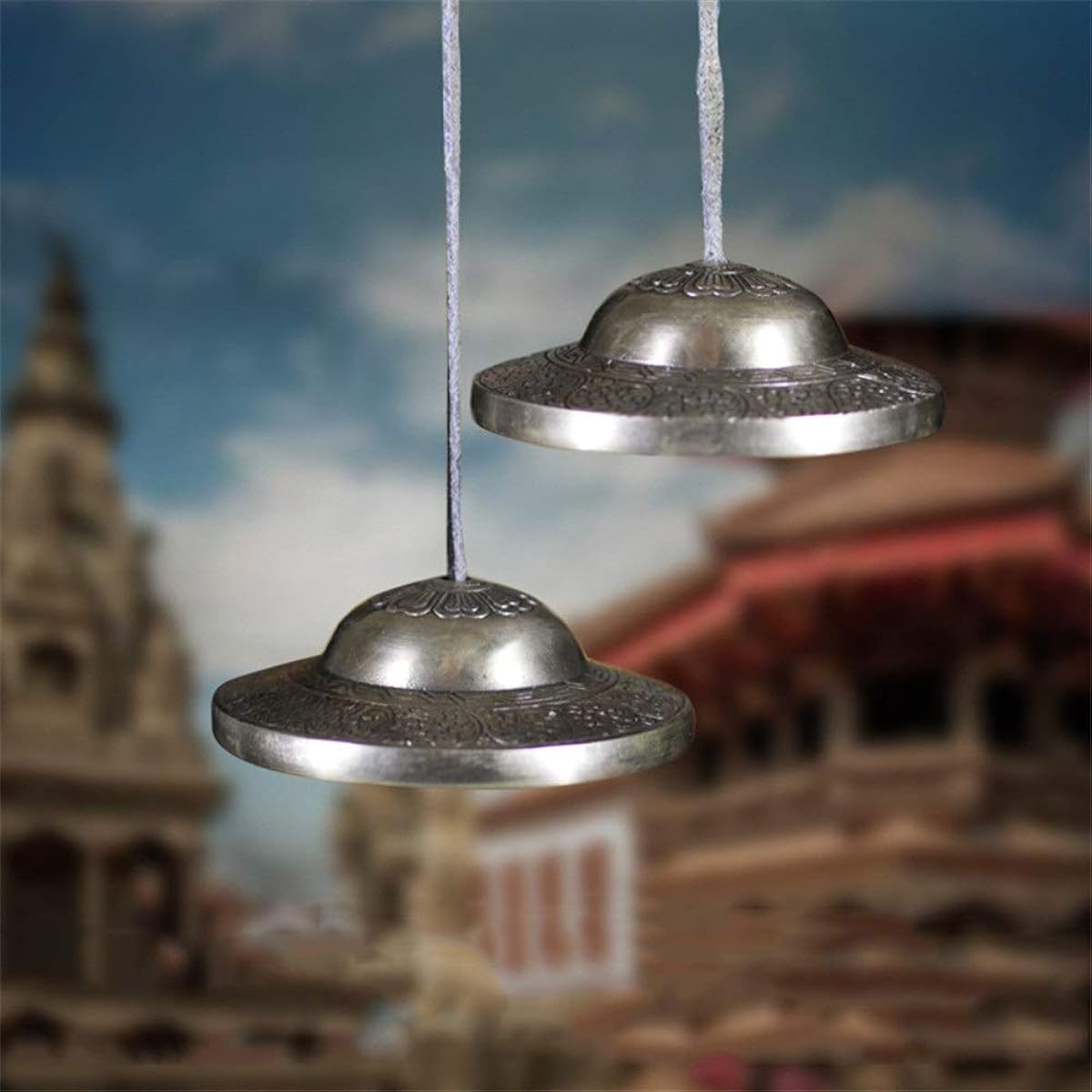 Tibetan Tingsha Bell Space Clearing, Meditation Aid, Large Tingsha 9CM Diameter Tibetan Tingsha (Color: One color, Size: 9X9cm)