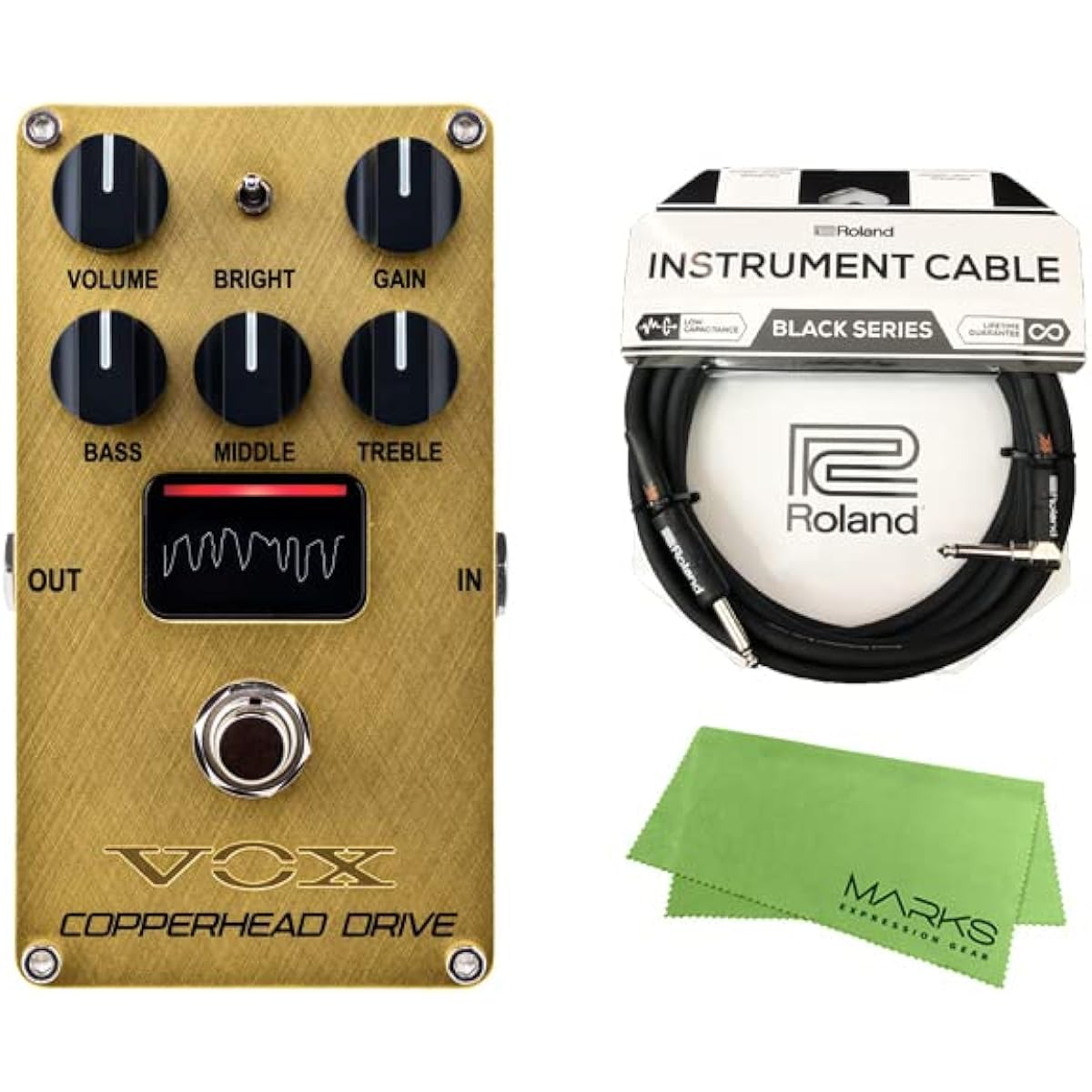 [Roland Cable + Cloth Set] VOX - VALVENERGY Vacuum Tube Amplifier Pedal Effector COPPERHEAD DRIVE (VE-CD)