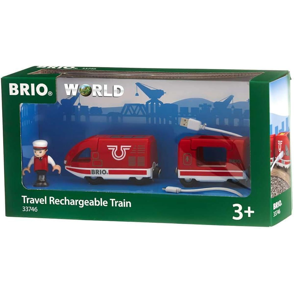 BRIO WORLD USB Rechargeable Travel Train 33746